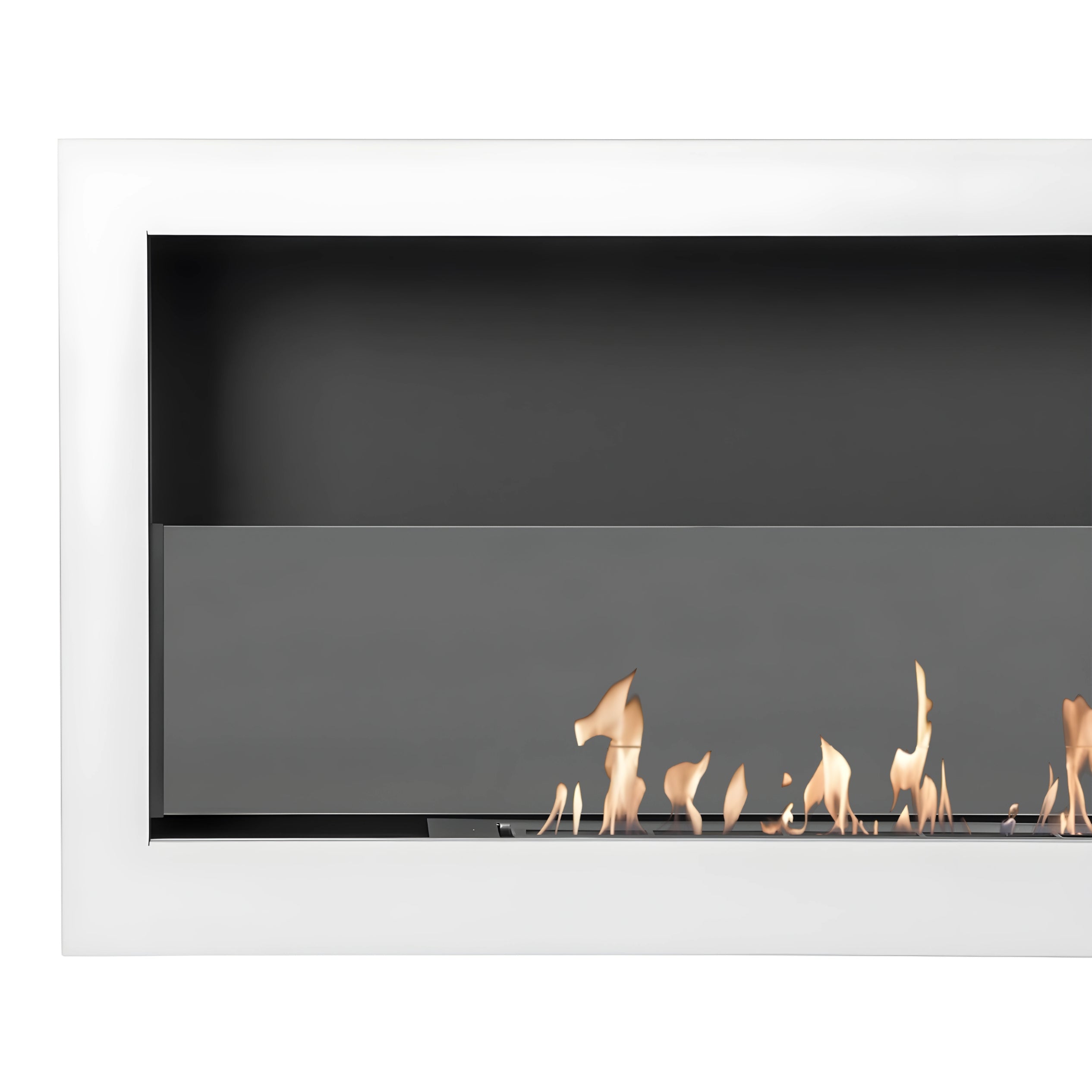 Bio Ethanol Wall Fireplace White Box 90 cm