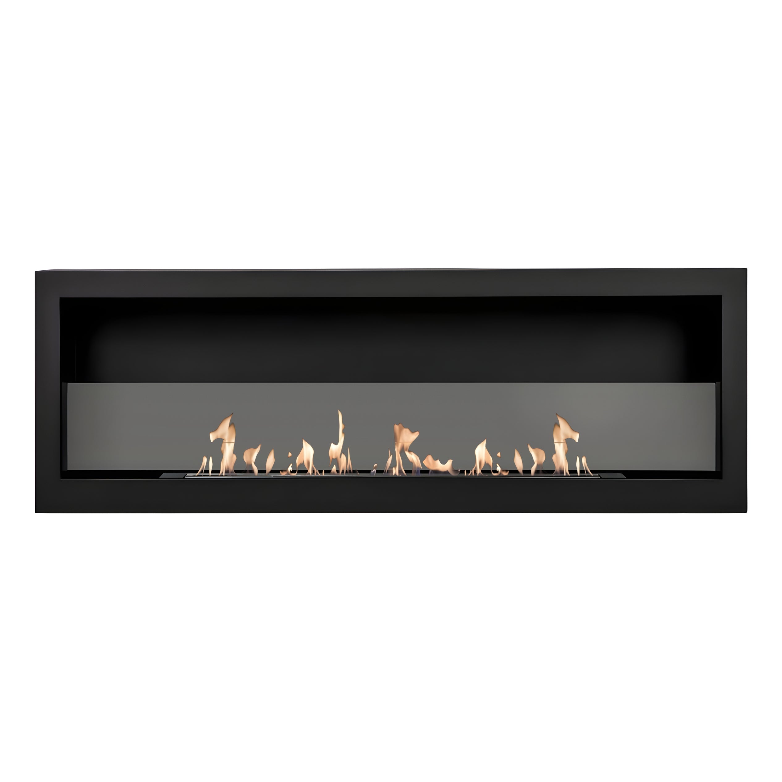Bio Ethanol Wall Fireplace Black Box 120 cm
