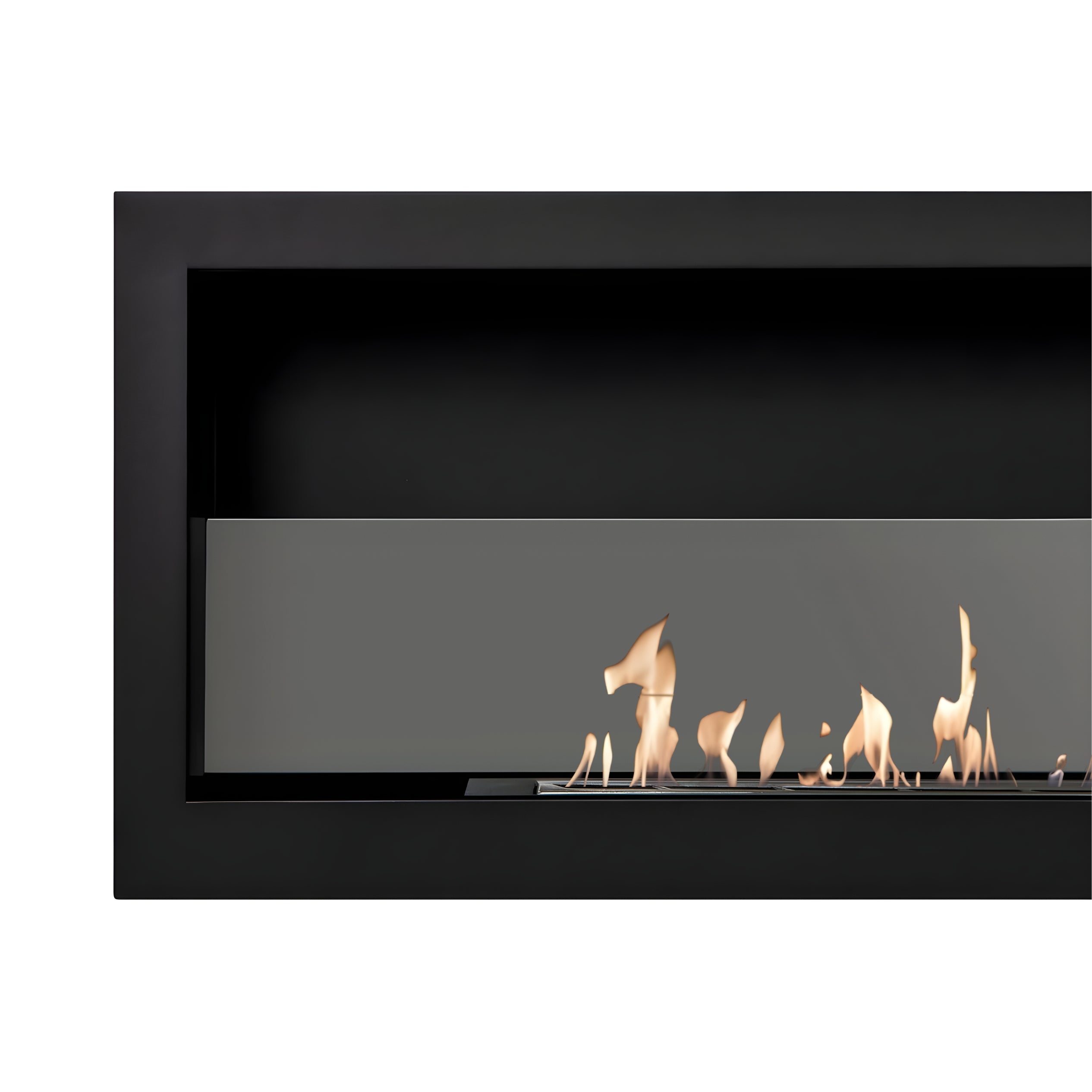 Bio Ethanol Wall Fireplace Black Box 120 cm