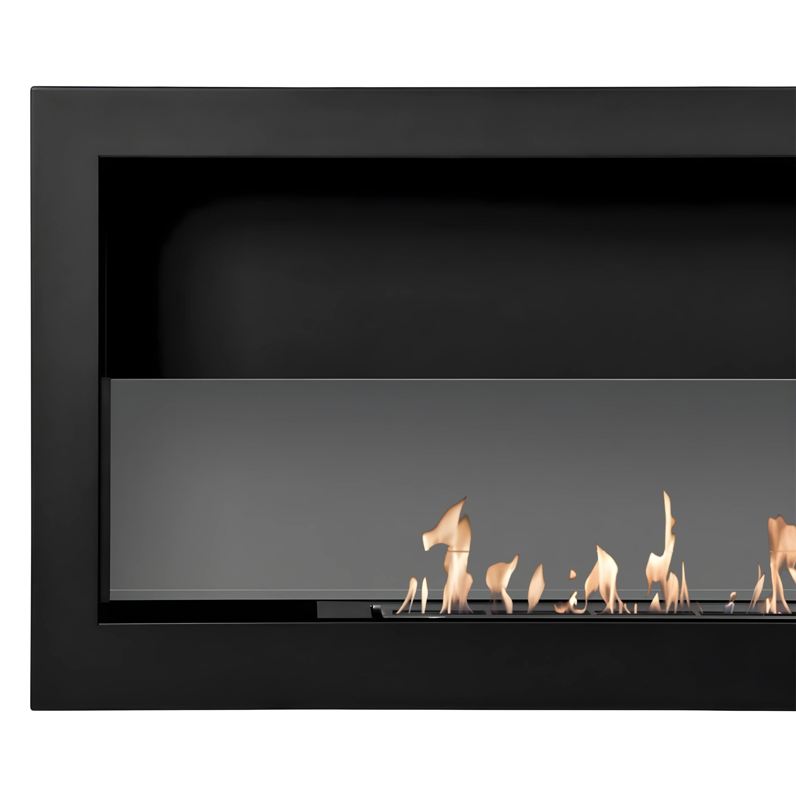 Bio Ethanol Wall Fireplace Black Box 90 cm