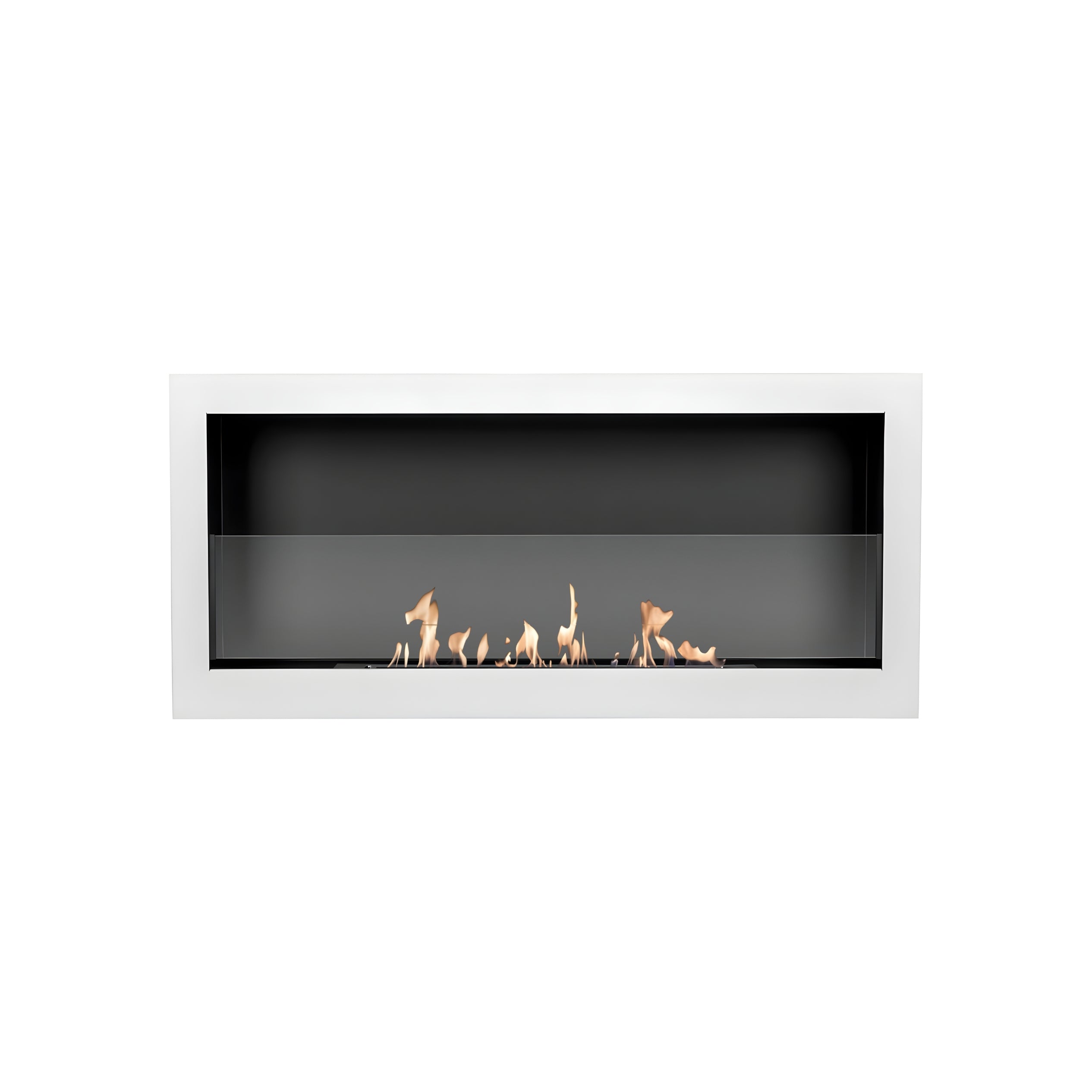 Bio Ethanol Wall Fireplace White Box 90 cm