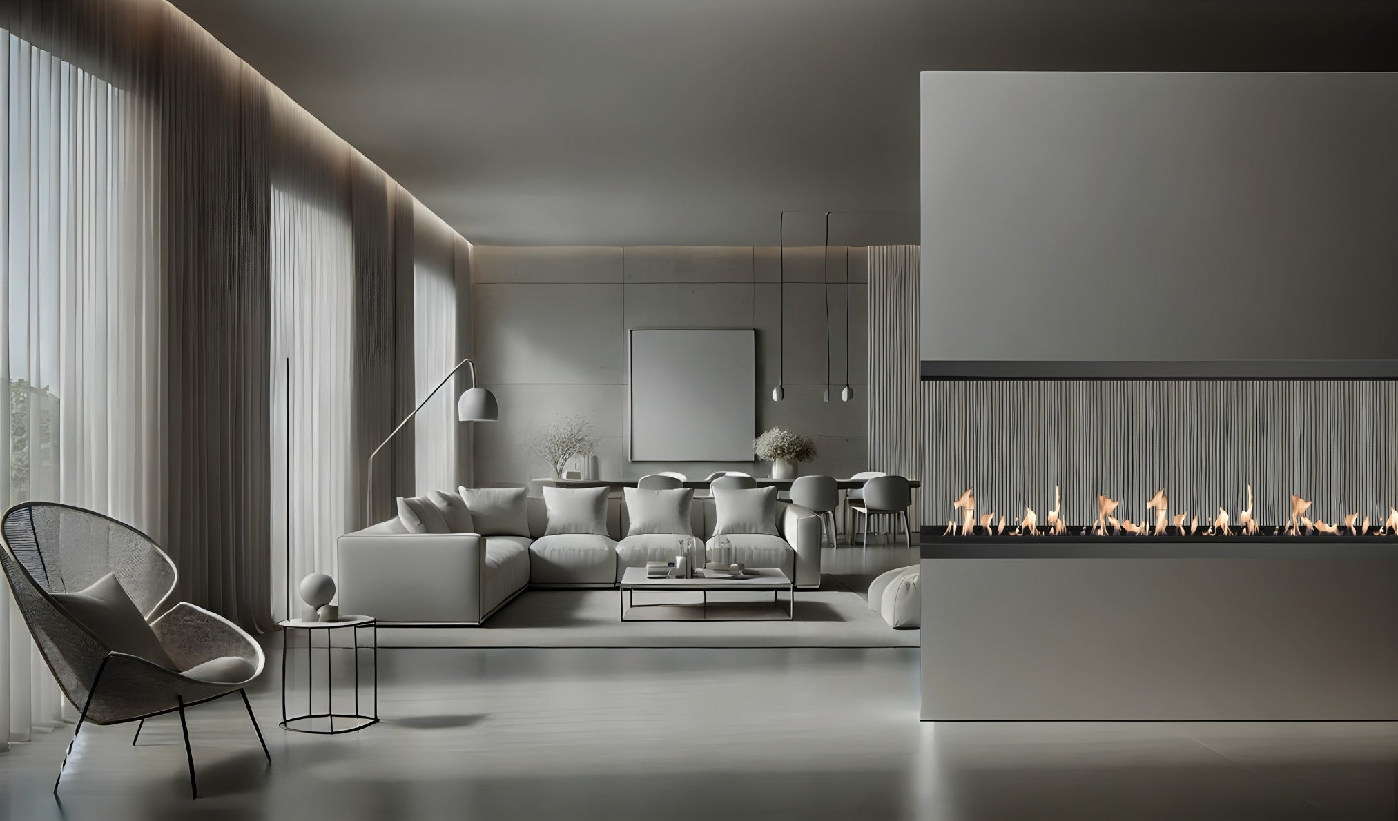 Saint U Shape Three-sided Built-in Fireplace 80 cm