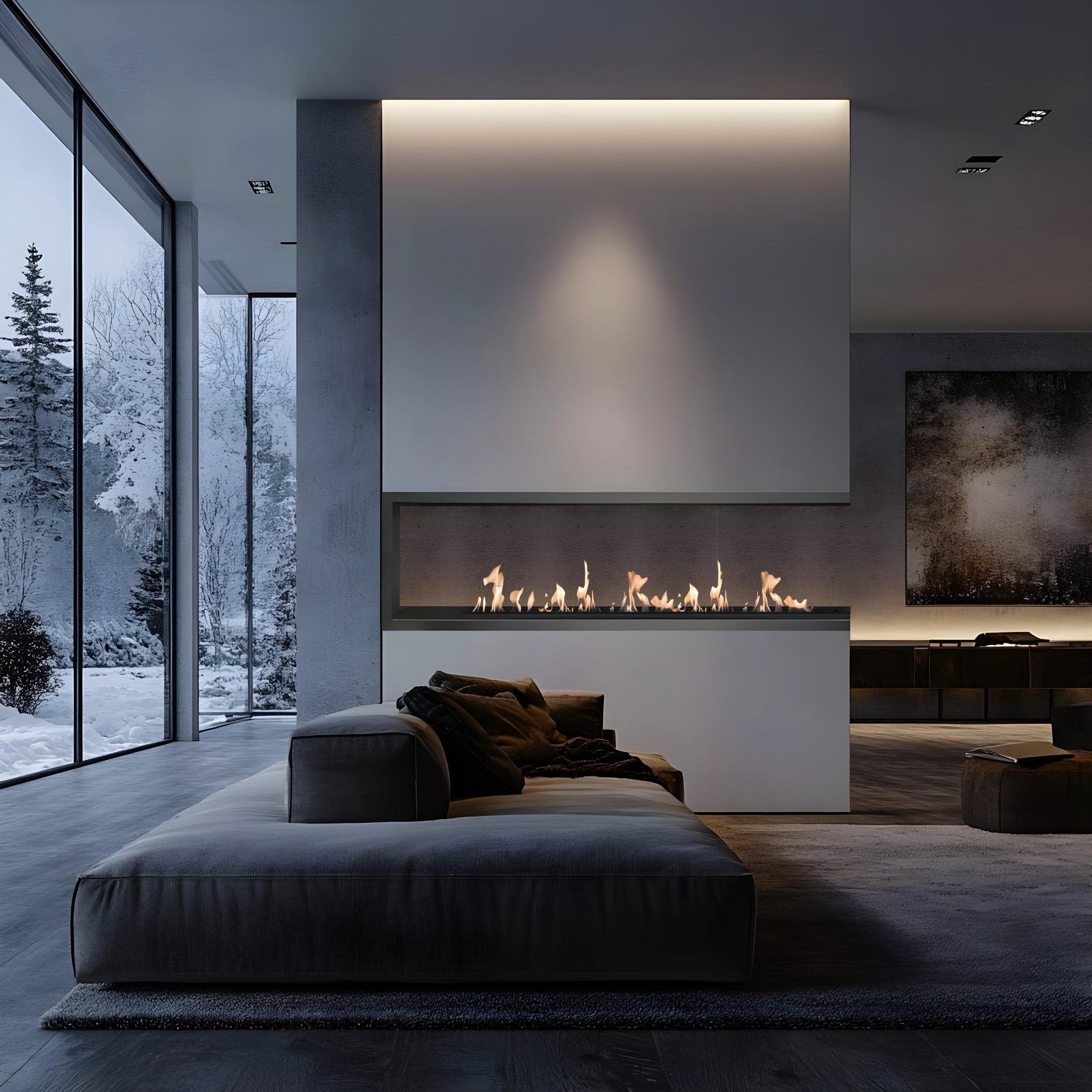 Saint U Shape Three-sided Built-in Fireplace 80 cm
