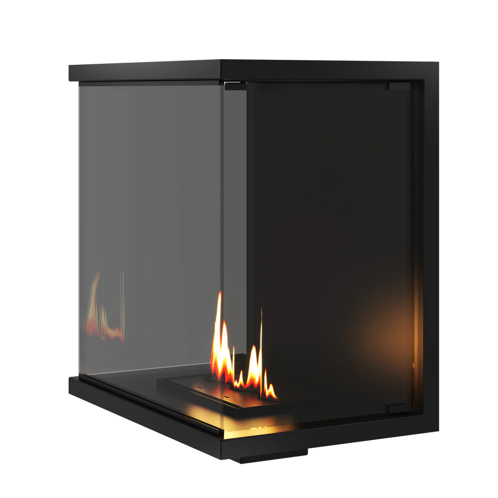 Made Three-sided Built-in Fireplace Full Glass 70 cm