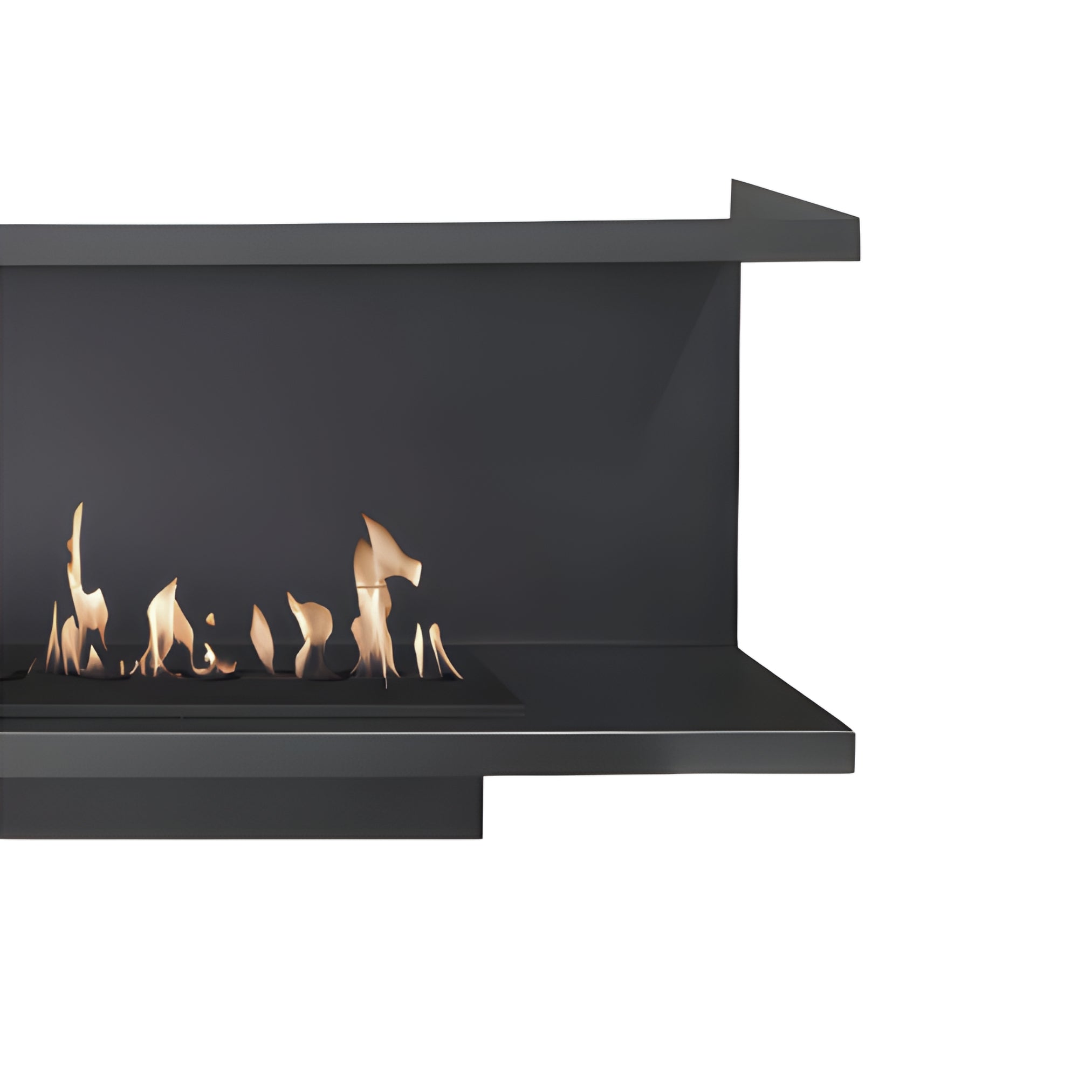 Made Three-sided built-in fireplace 130 cm