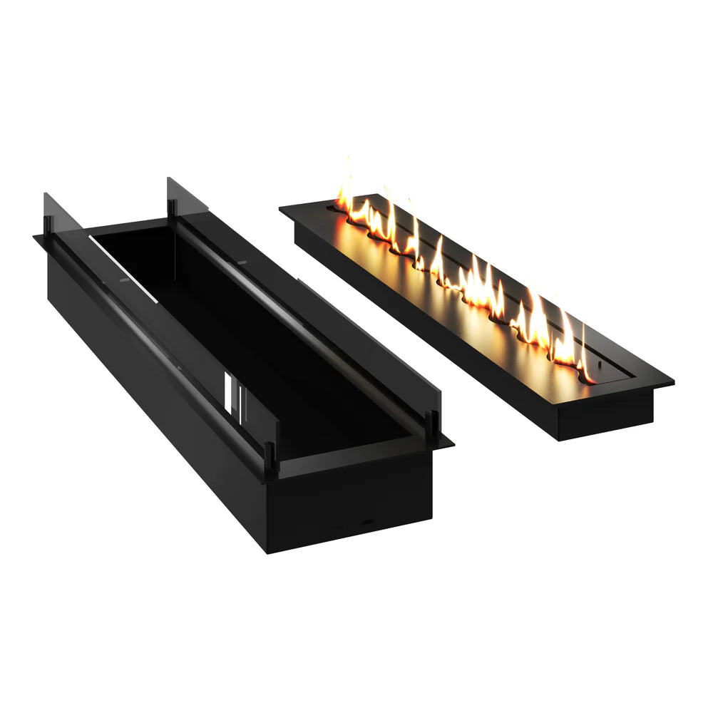 Solo Insert Fireplace With Glass 130 cm