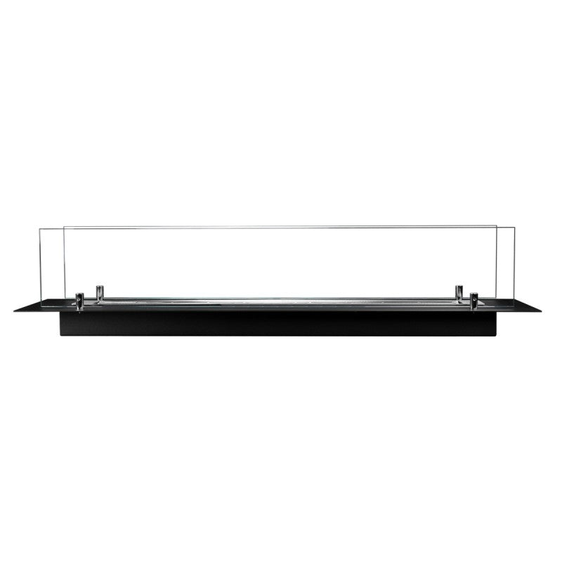Bio Ethanol Built-In Insert Burner Black With Glas 99 cm