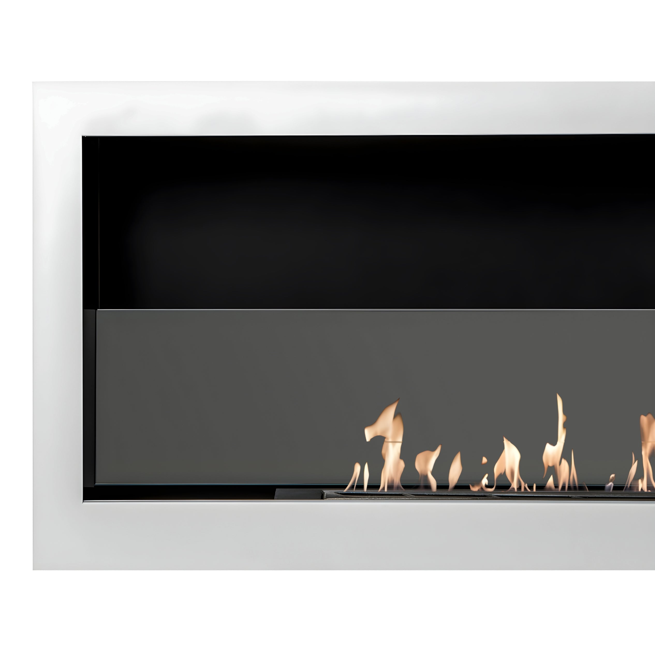Bio Ethanol Wall Fireplace White Box 120 cm