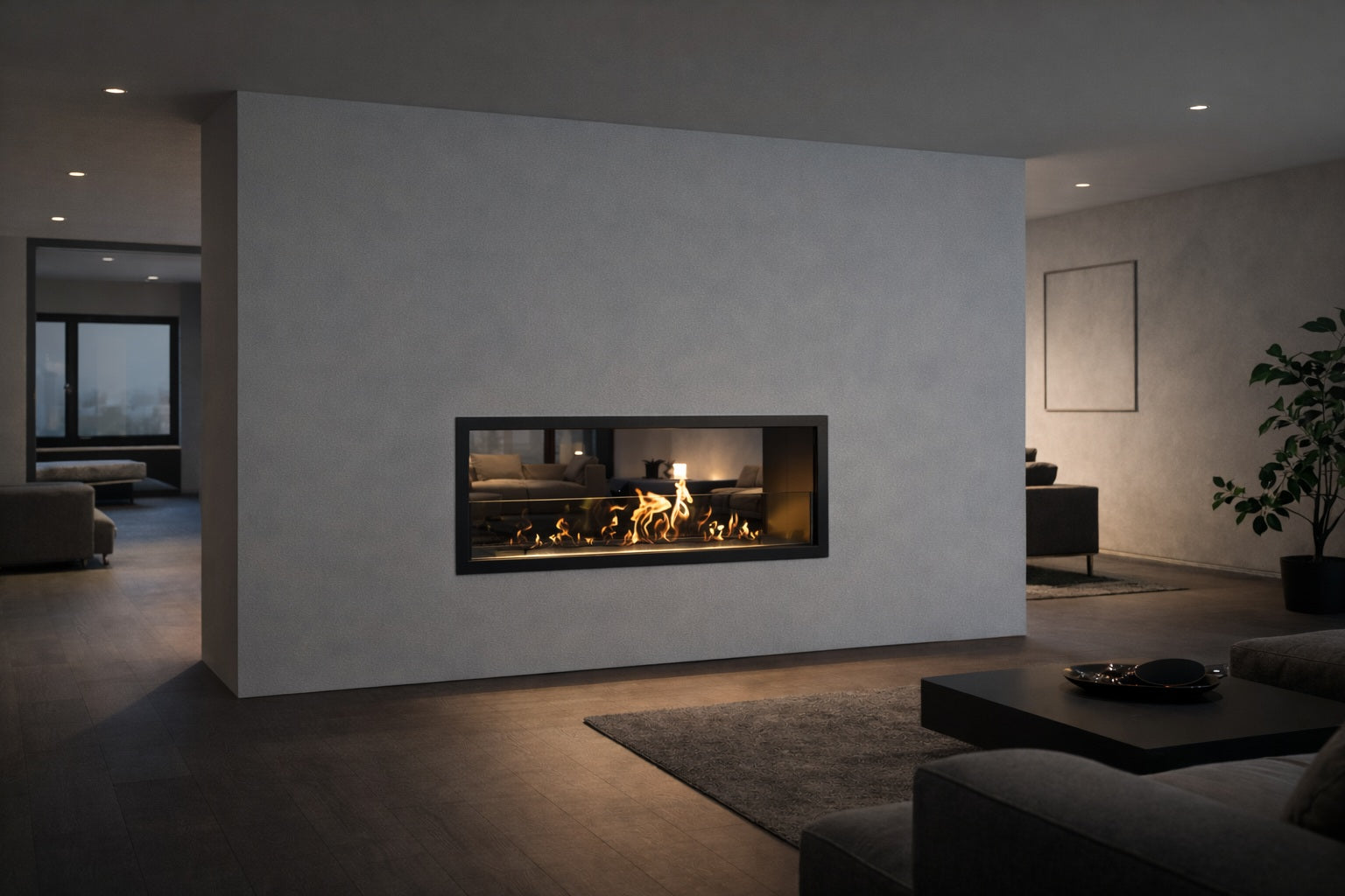 Fame See-Through Fireplace 100 cm