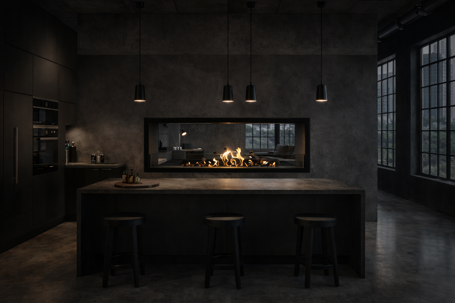 Fame See-Through Fireplace 140 cm