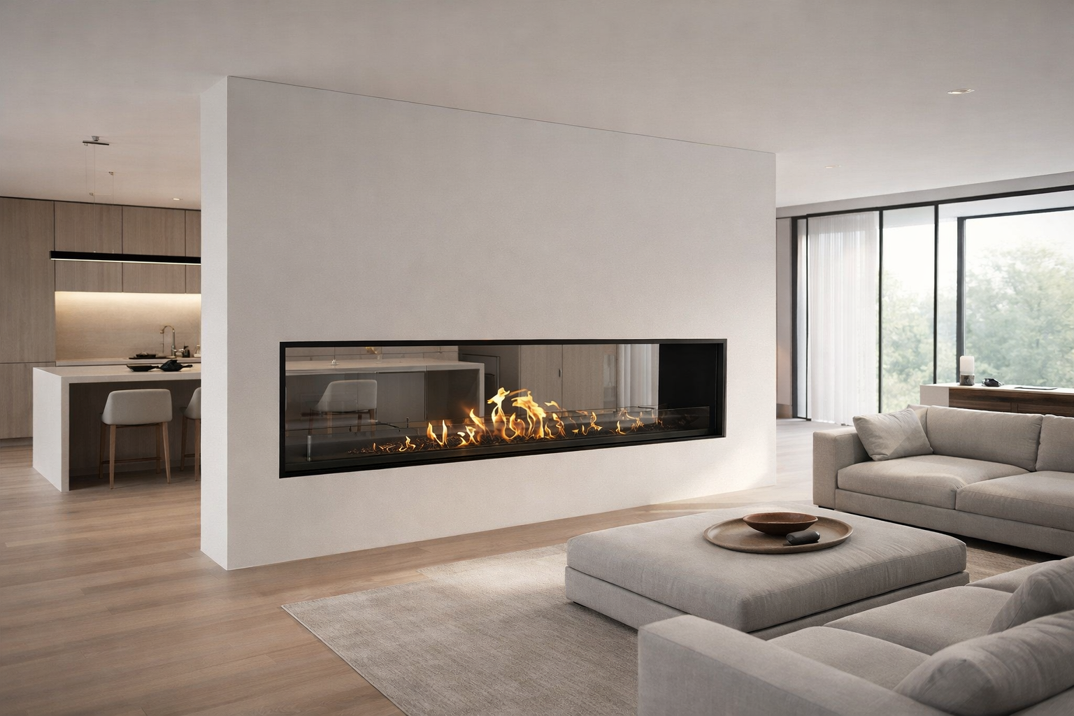 Fame See-Through Fireplace 180 cm
