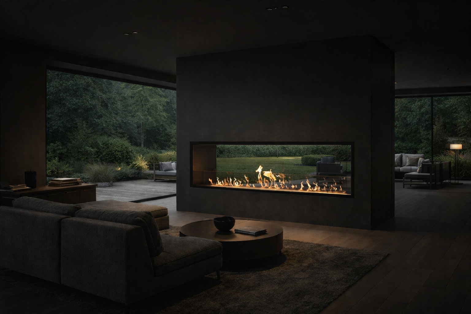 Fame See-Through Bio Ethanol Fireplace 200 cm
