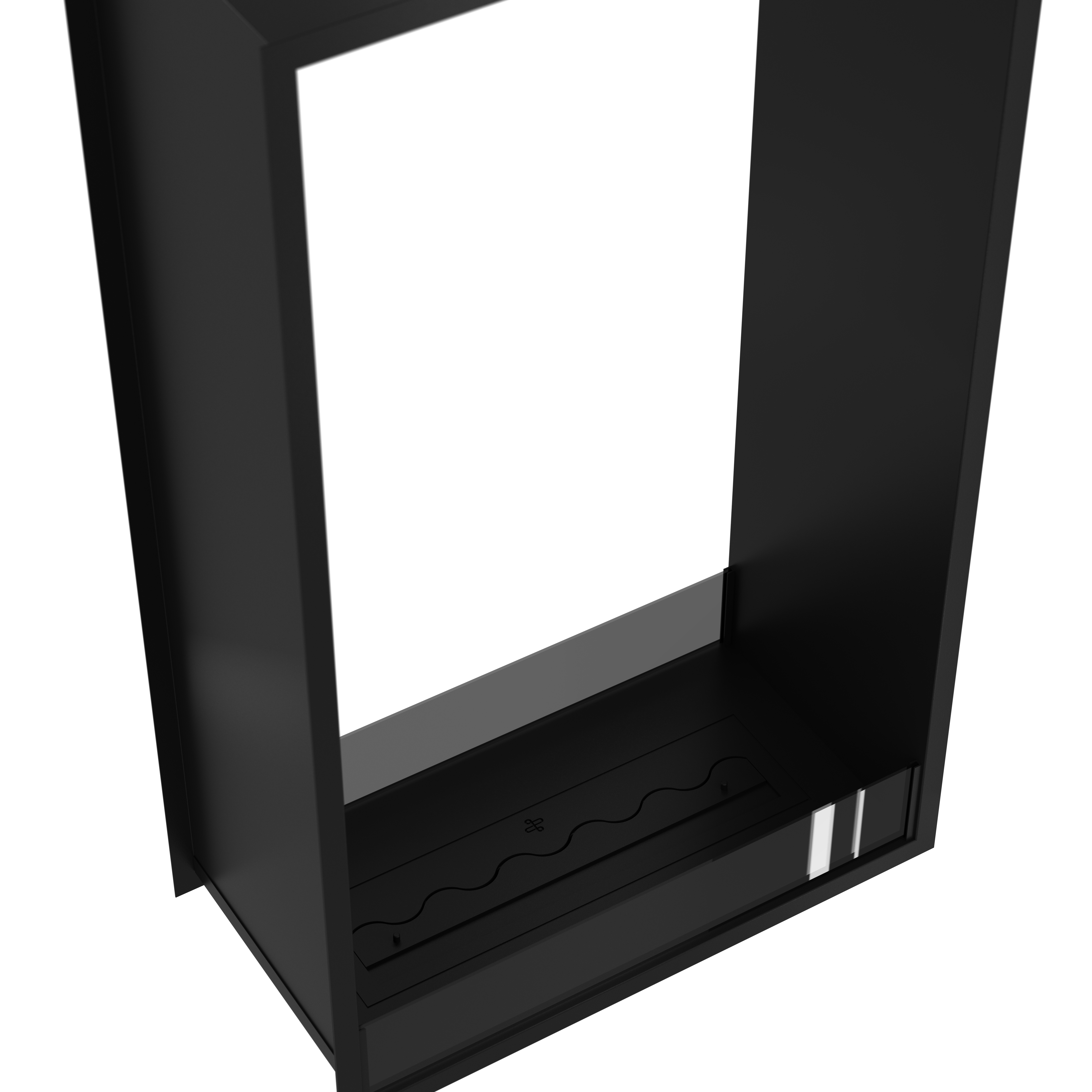 Fame Vertical See-Through Bio Ethanol Fireplace 80 x 120 cm