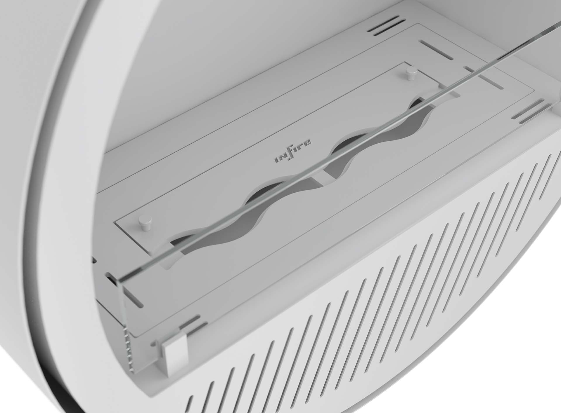 Incycle Slim White Bio-ethanol Ceiling Fireplace