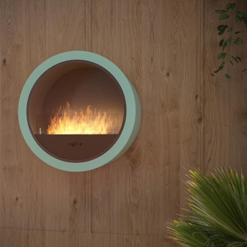 Incyrcle Mint Wall Fireplace D70 CM