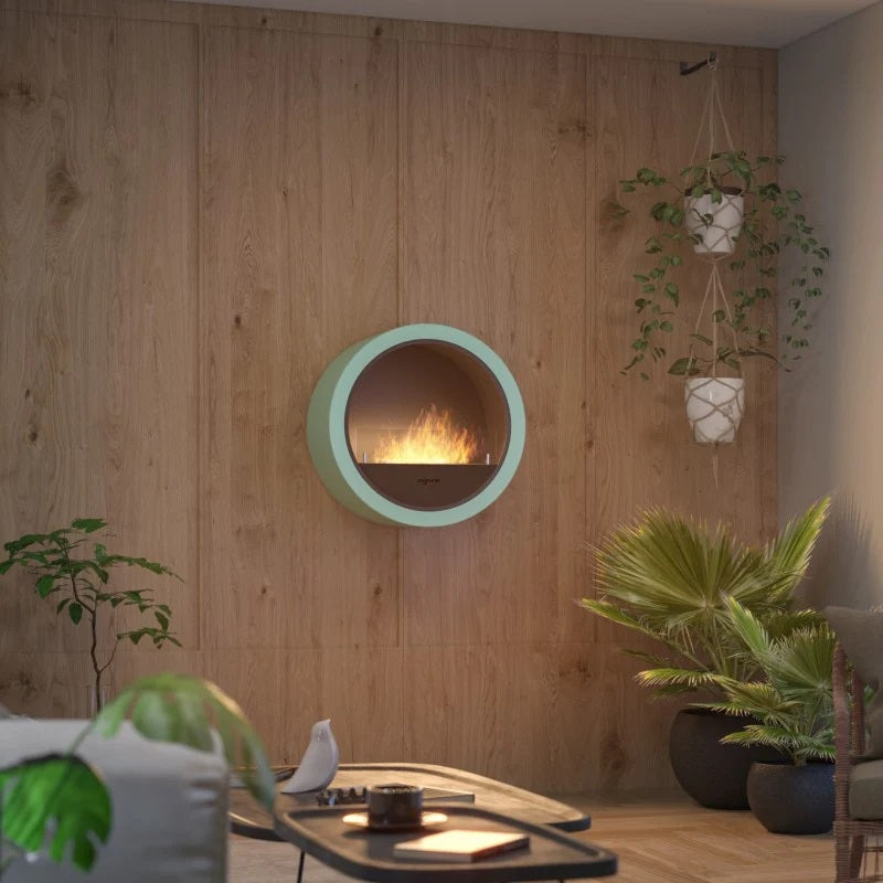 Incyrcle Mint Wall Fireplace D70 CM