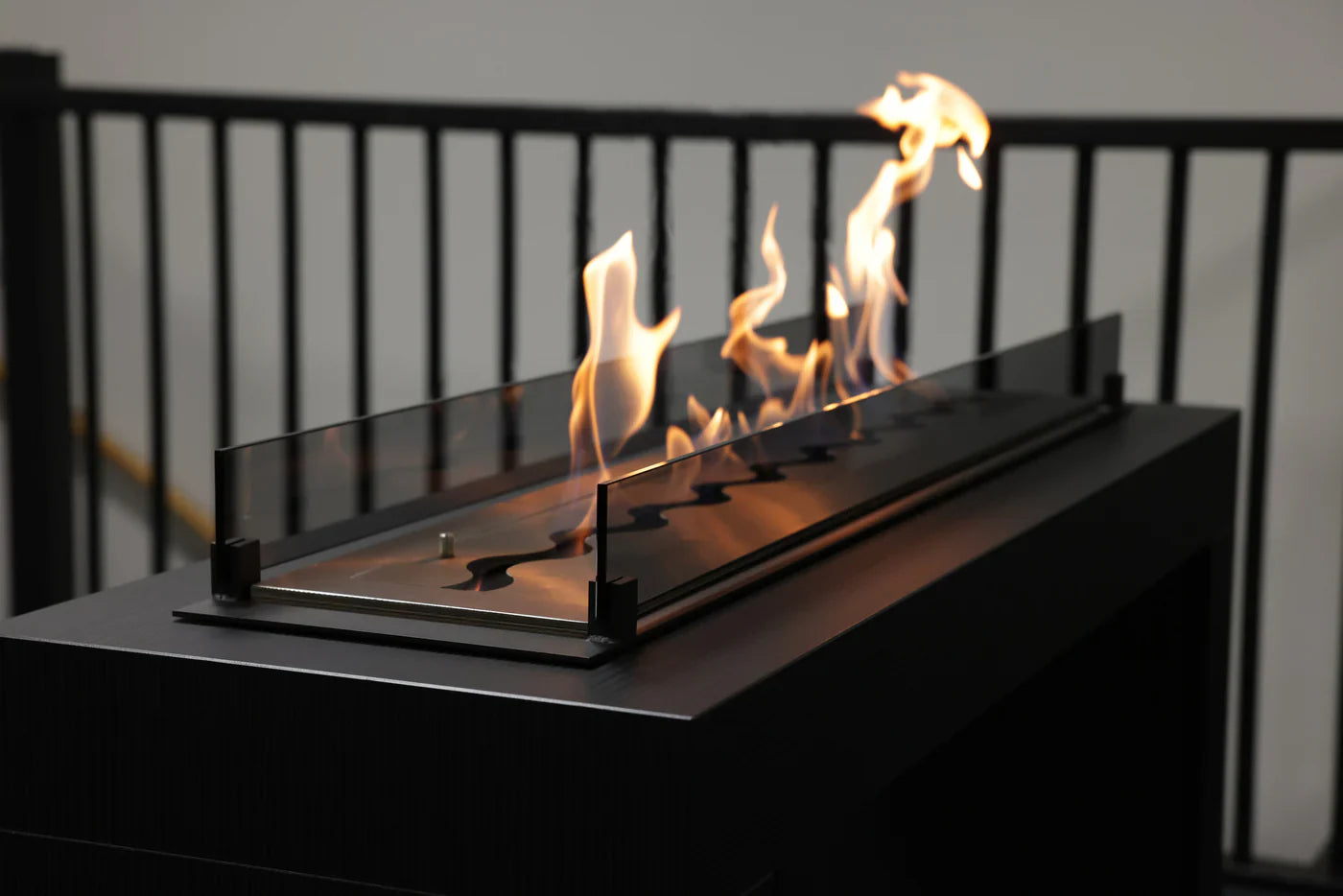 Solo Stainless Steel Insert Fireplace Burner 100 cm