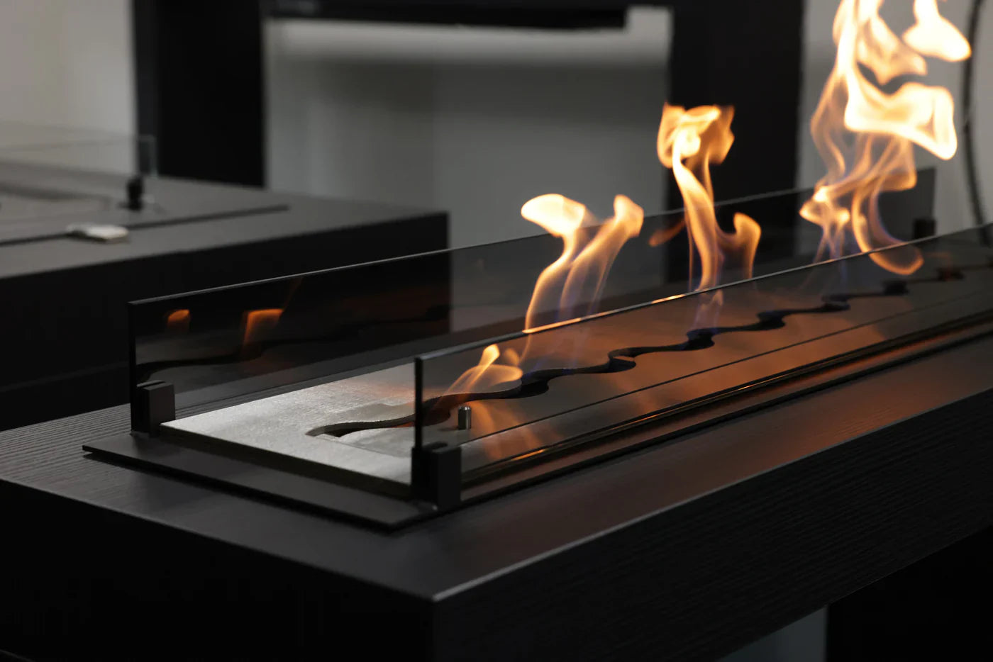 Solo Stainless Steel Insert Fireplace Burner 100 cm