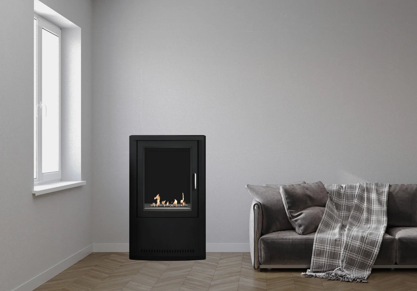 Talas Z Bio Ethanol Freestanding Fireplace H96 cm