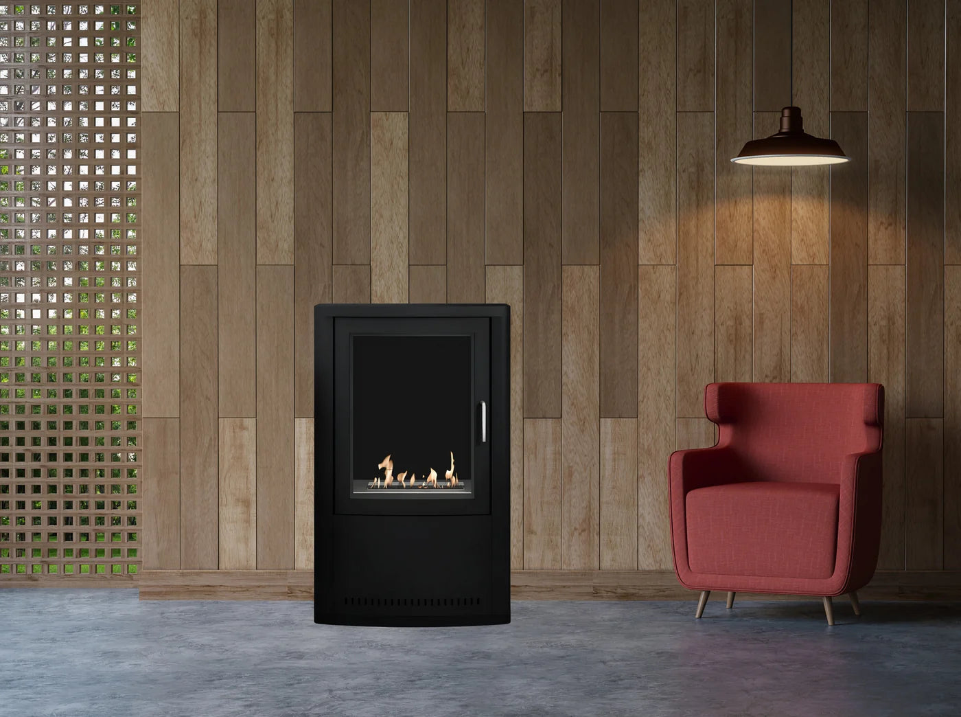 Talas Z Bio Ethanol Freestanding Fireplace H96 cm