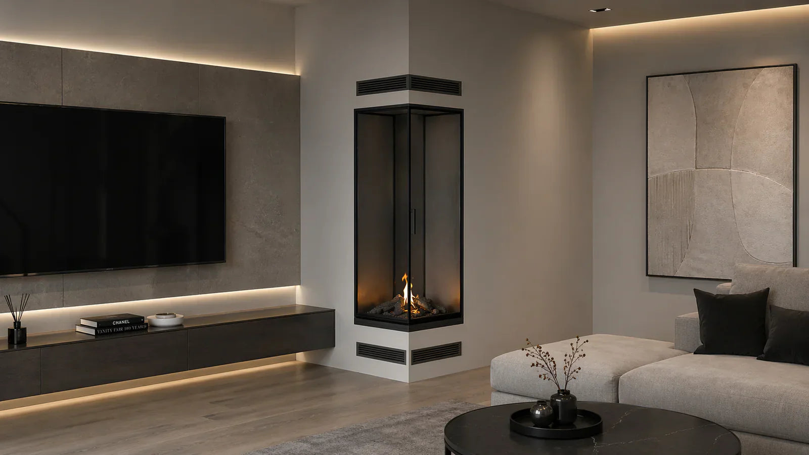 Image of Base Vertical Corner Full Glass