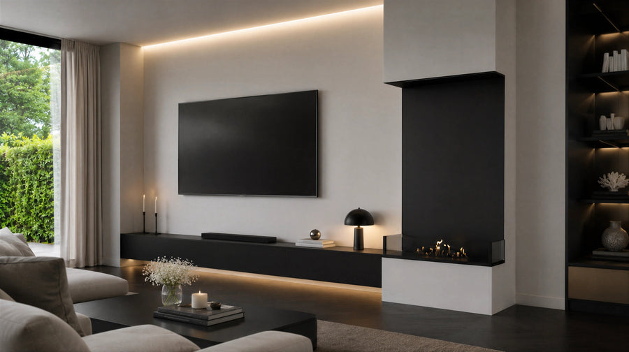 Made roomdivider with low glass