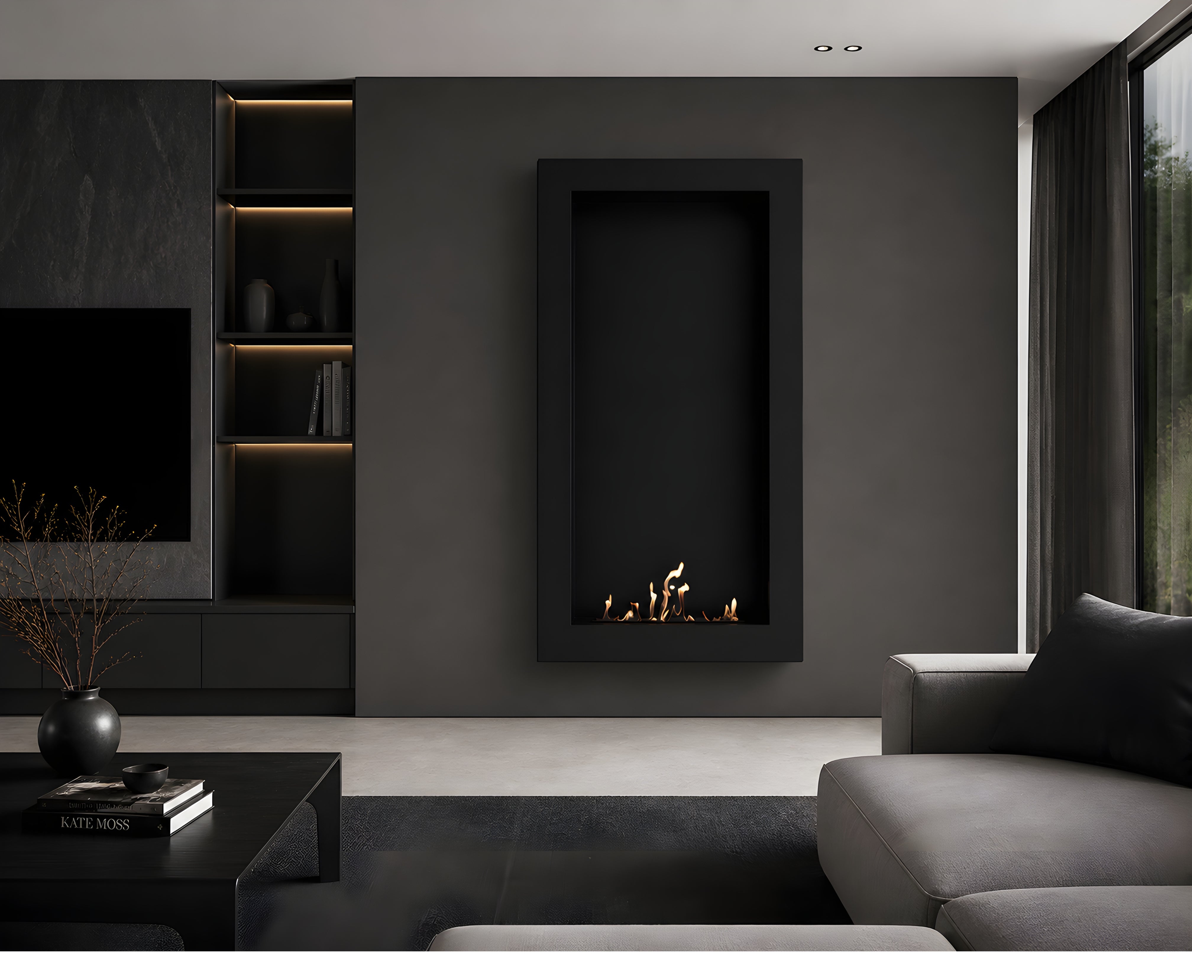 Image of Selected Box Vertical Wall Mounting Fireplaces