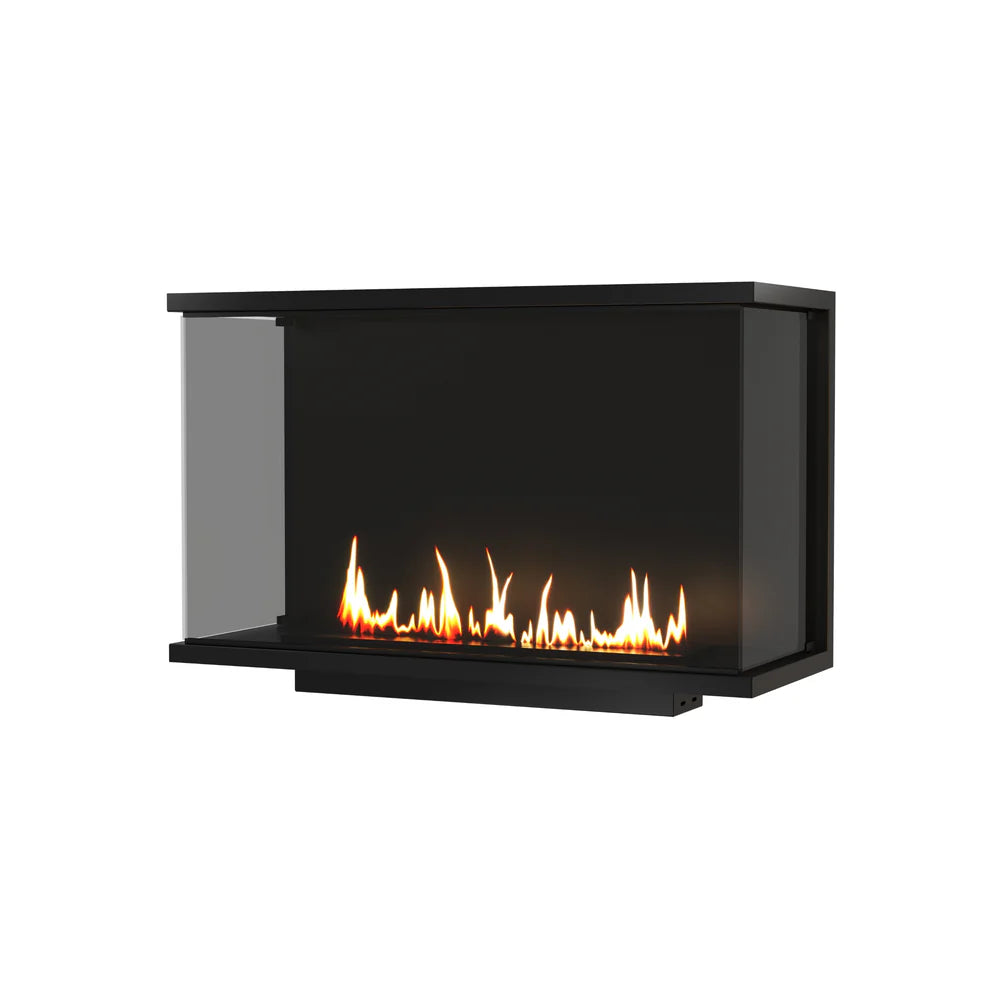 Made Three-sided Built-in Fireplace Full Glass 100 cm
