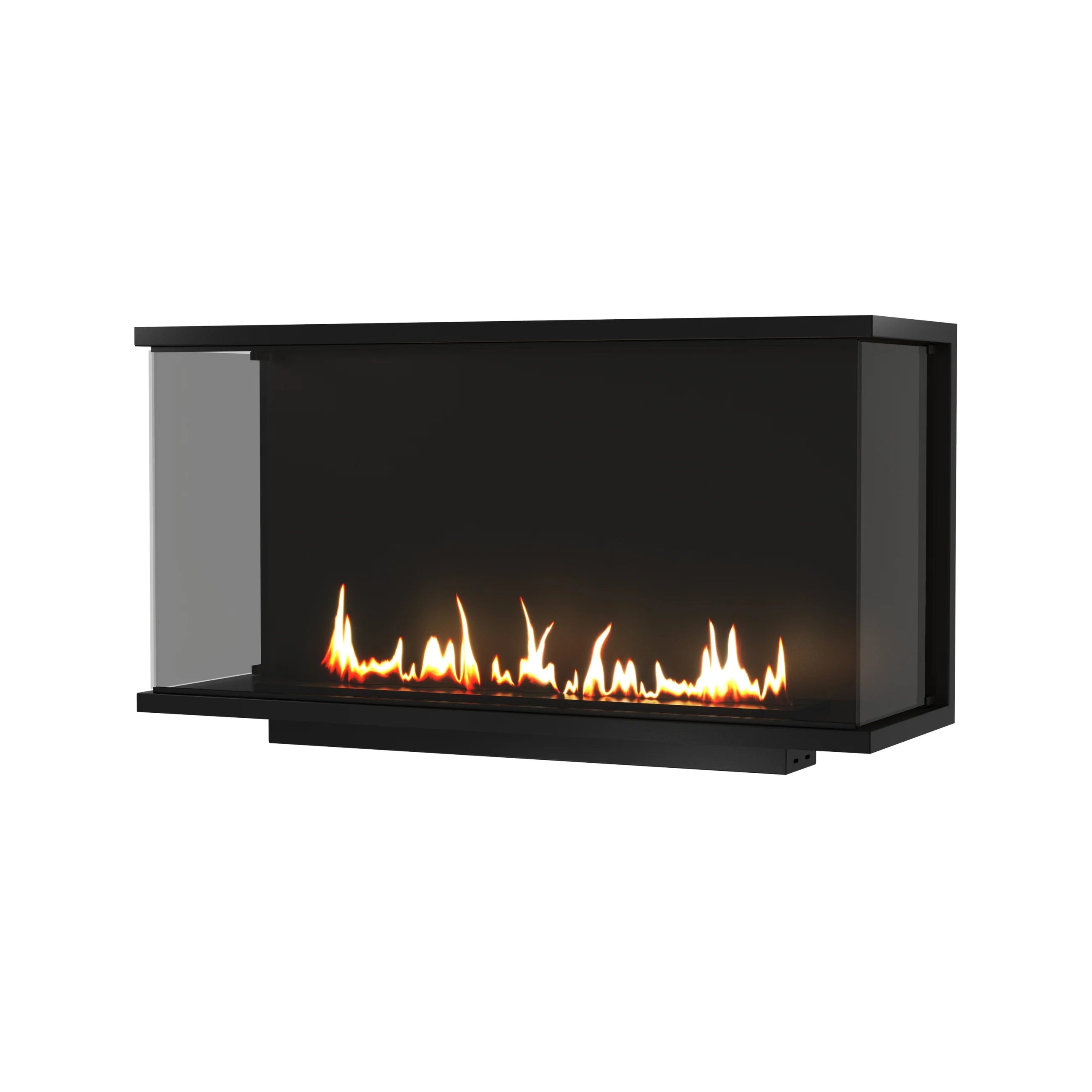 Made Three-sided Built-in Fireplace Full Glass 120 cm