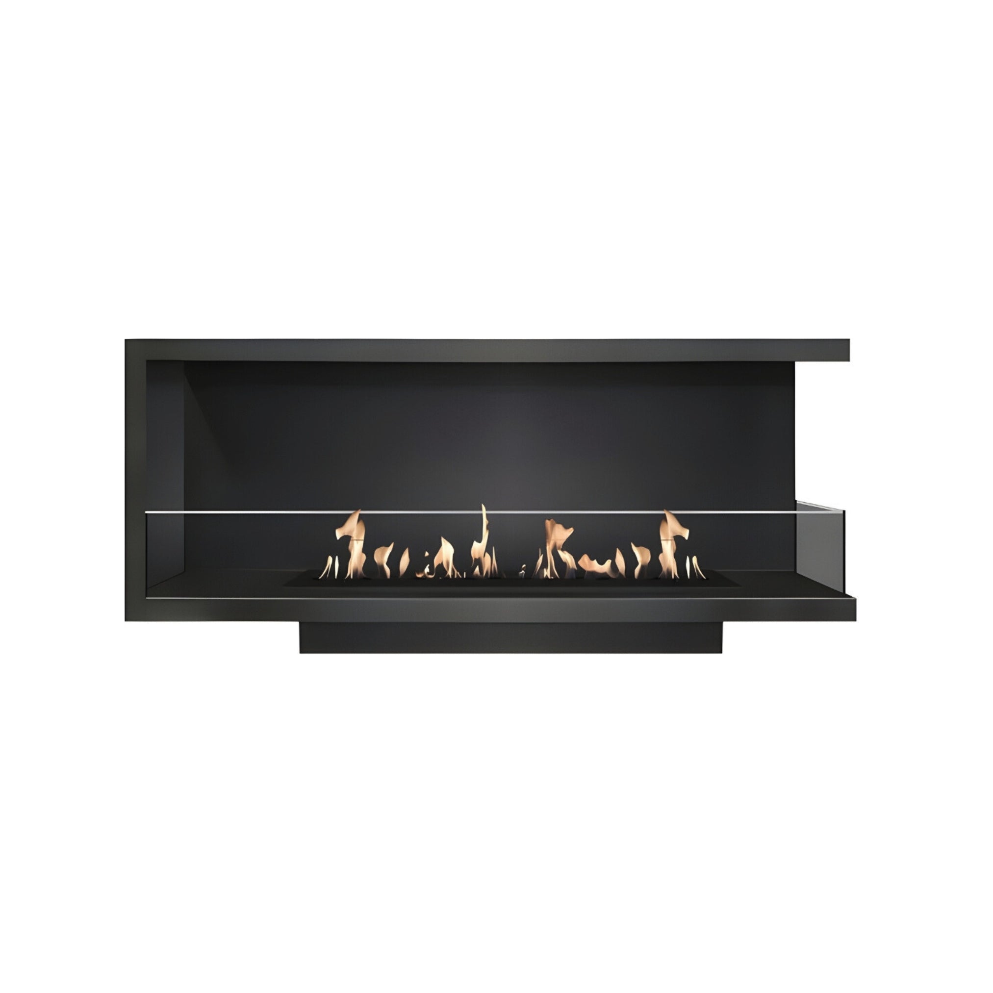 Base Right Built-in Corner Fireplace 130 cm