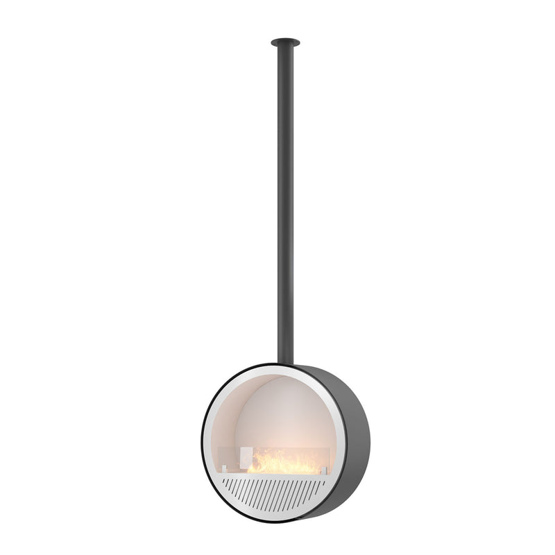 Incycle Slim Black White Bio-ethanol Ceiling Fireplace
