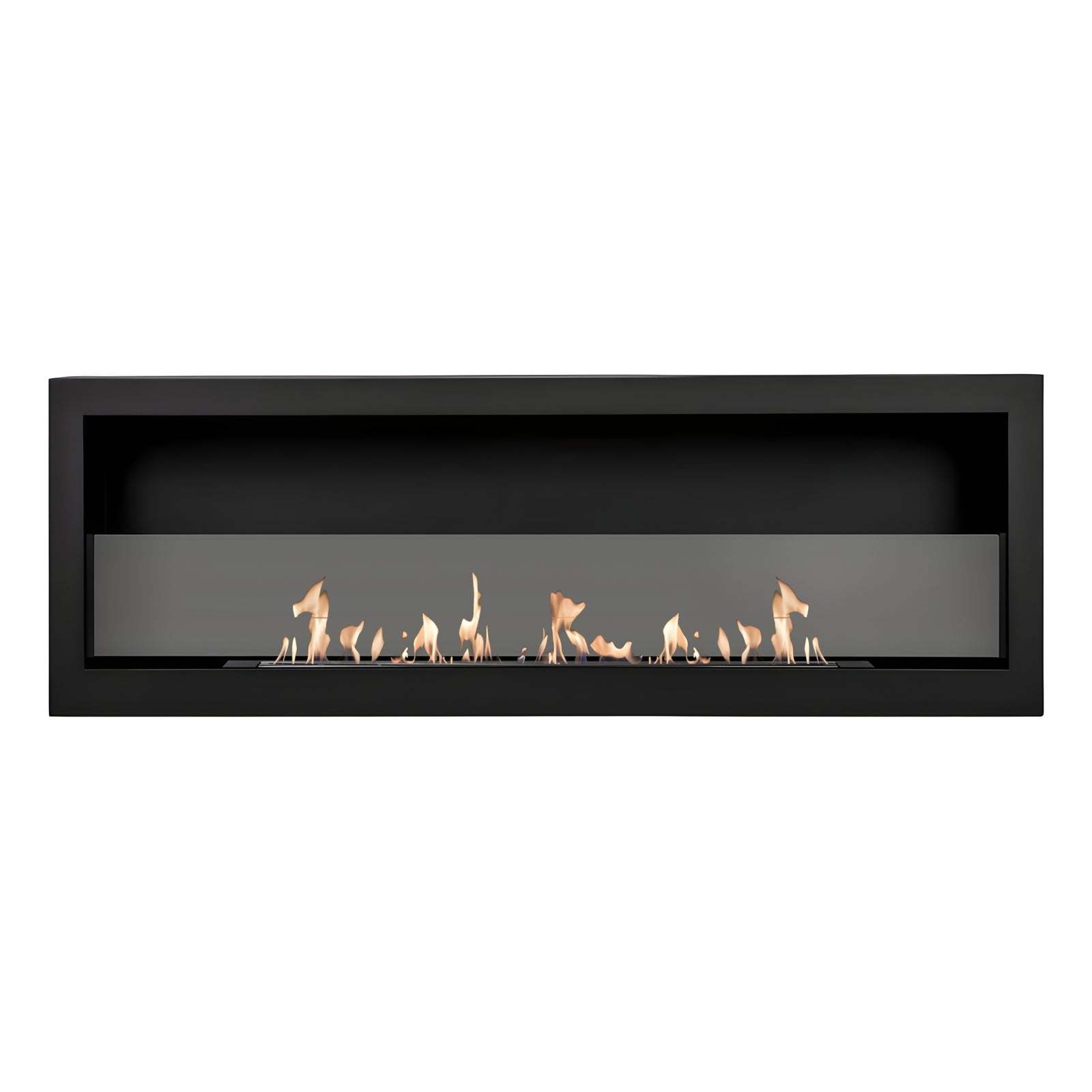 Bio Ethanol Wall Mounting Fireplace Black 120 cm