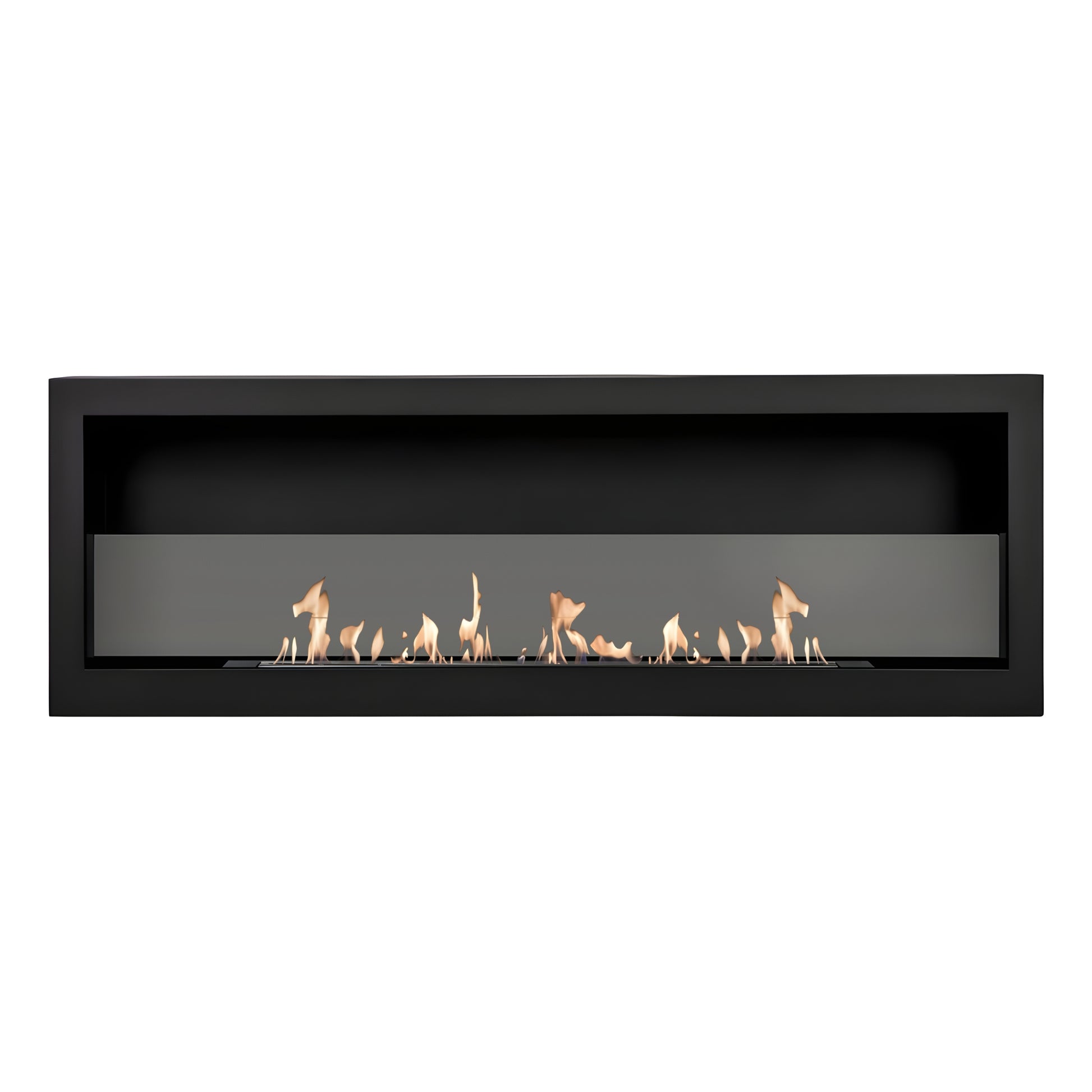 Bio Ethanol Wall Mounting Fireplace Black 120 cm