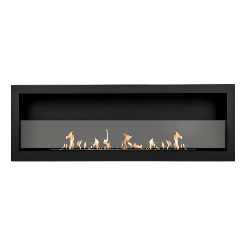 Bio Ethanol Wall Mounting Fireplace Black 120 cm