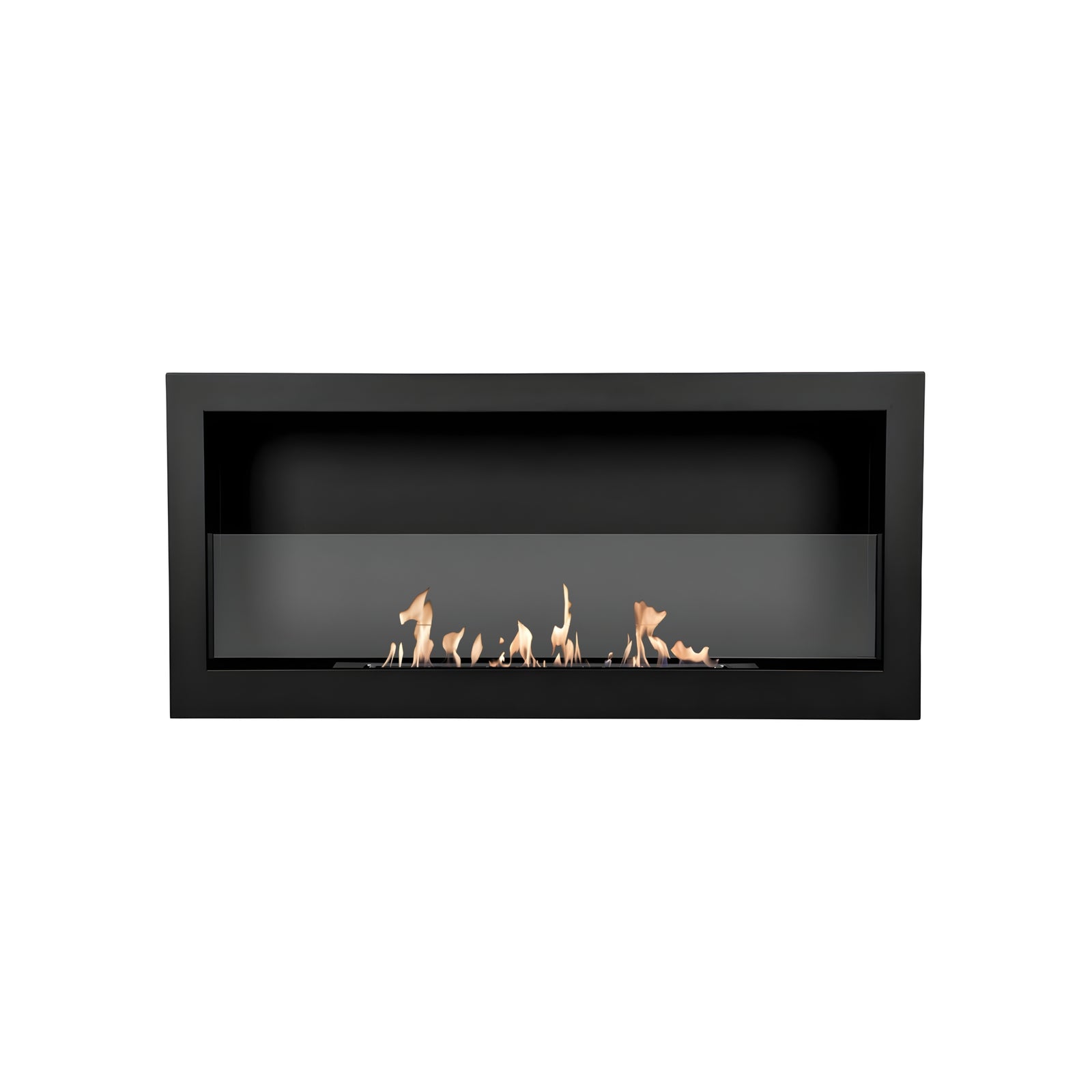 Bio Ethanol Wall Mounting Fireplace Black 90 cm