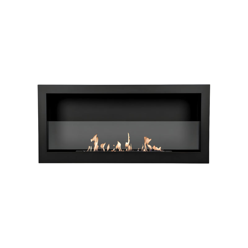 Bio Ethanol Wall Mounting Fireplace Black 90 cm