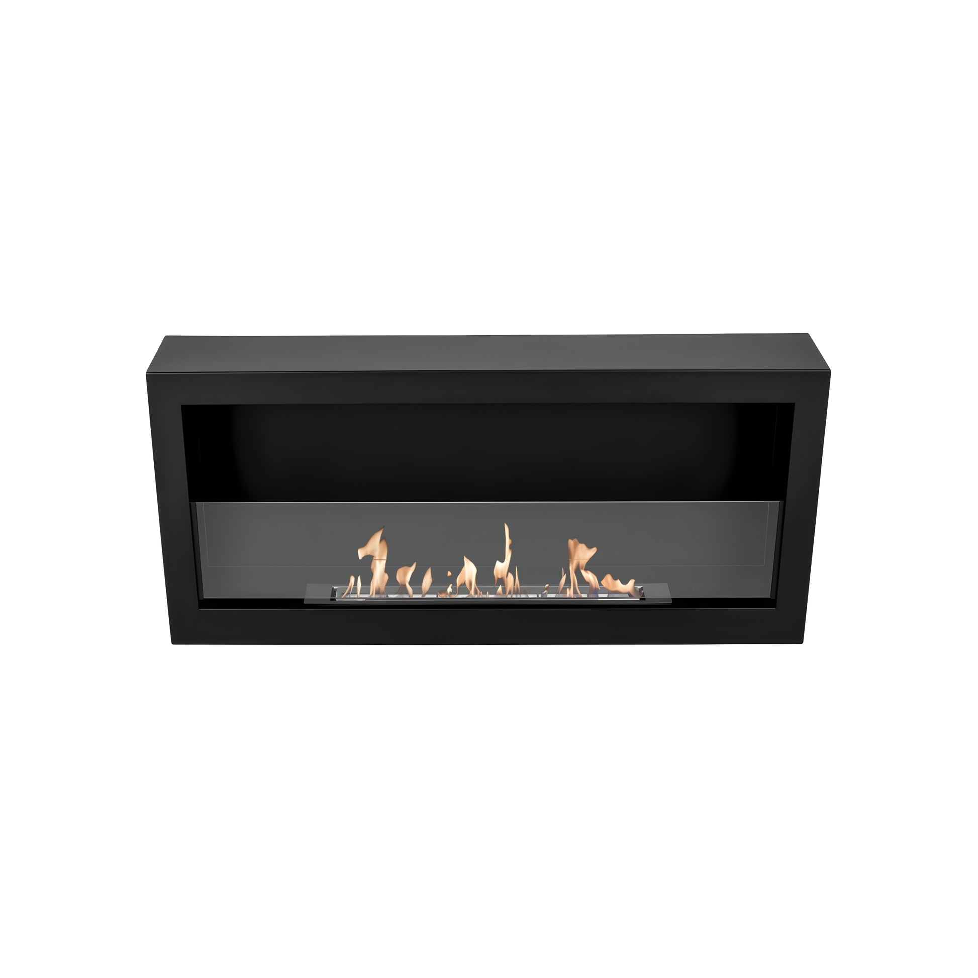 Bio Ethanol Wall Mounting Fireplace Black 90 cm