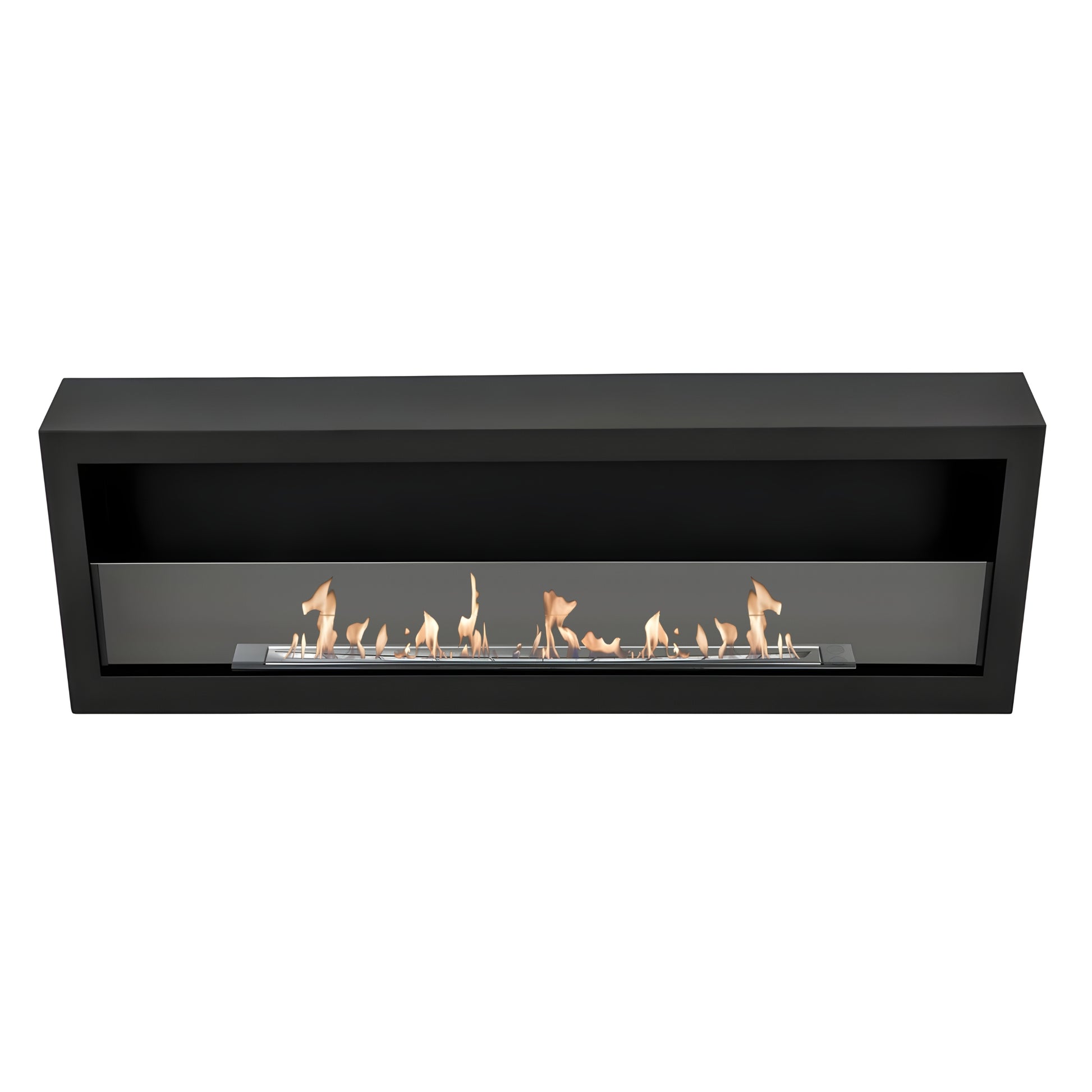 Bio Ethanol Wall Mounting Fireplace Black 120 cm