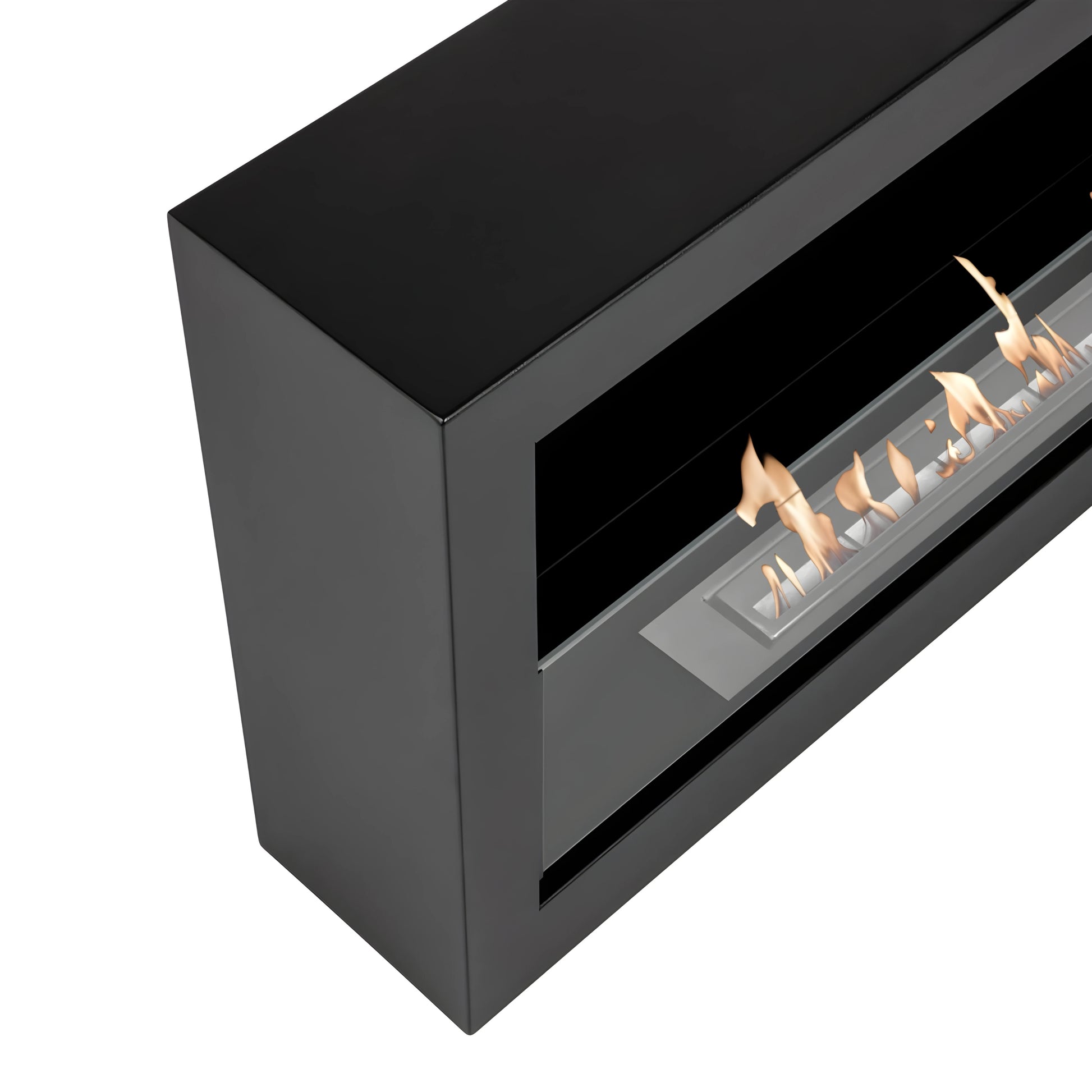 Bio Ethanol Wall Mounting Fireplace Black 90 cm