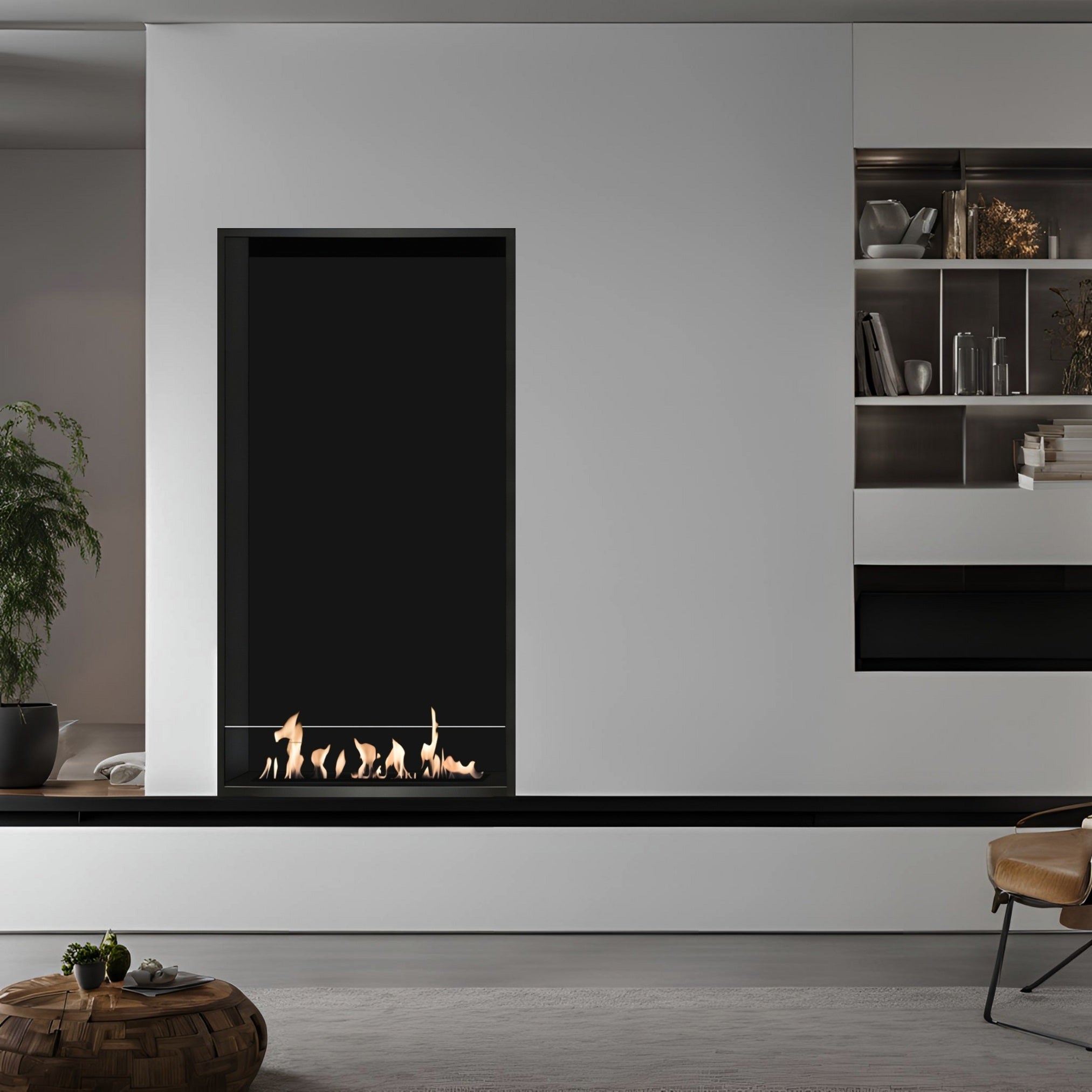 Selected Vertical Fireplace 60 x 160 cm