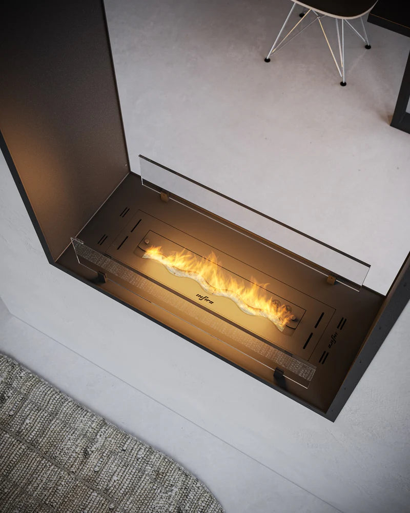 Vertical Slim See-through Fireplace H160 CM