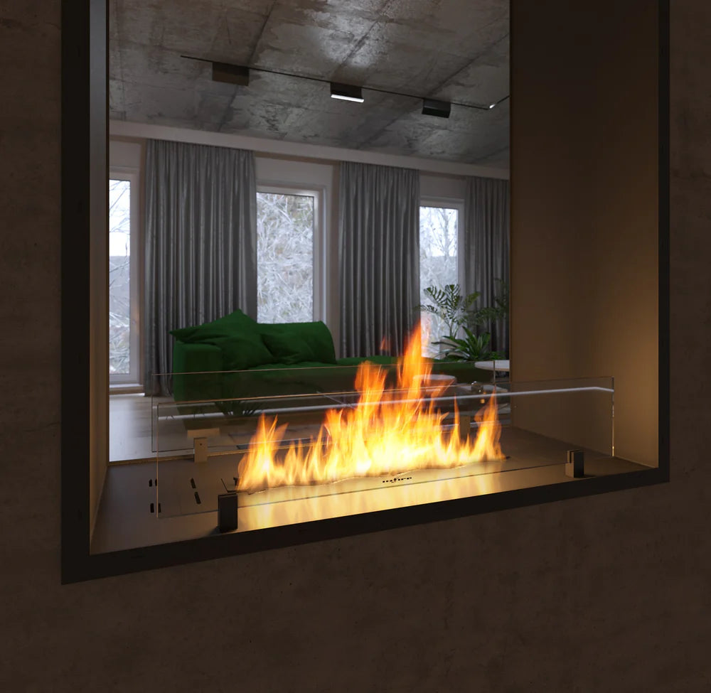 Vertical Slim See-through Fireplace H160 CM