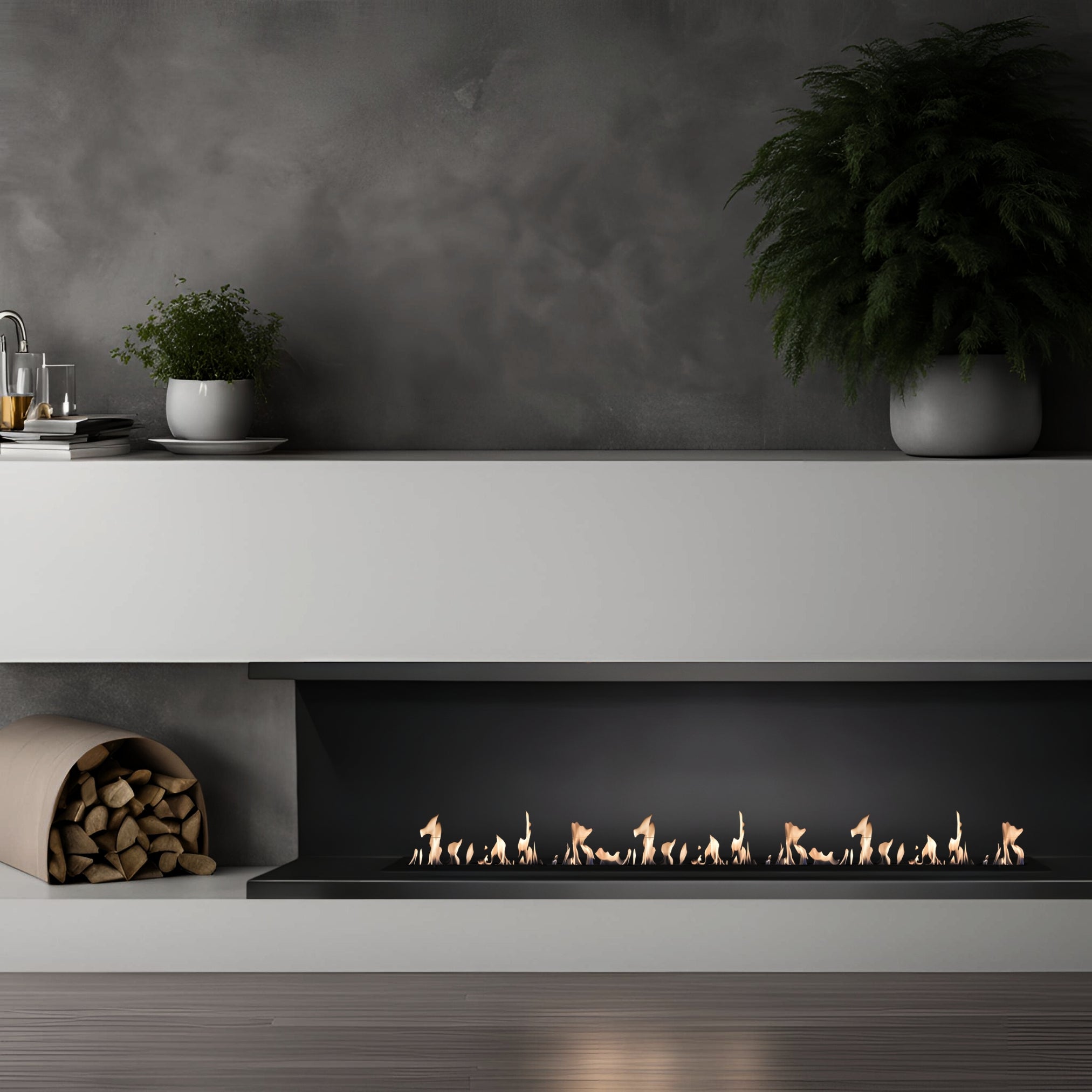 Base Left Built-in Corner Fireplace 120 cm