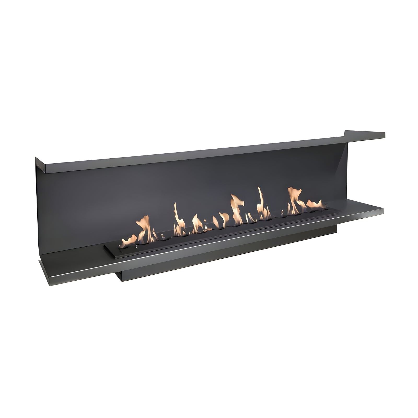 Made Three-sided built-in fireplace 120 cm