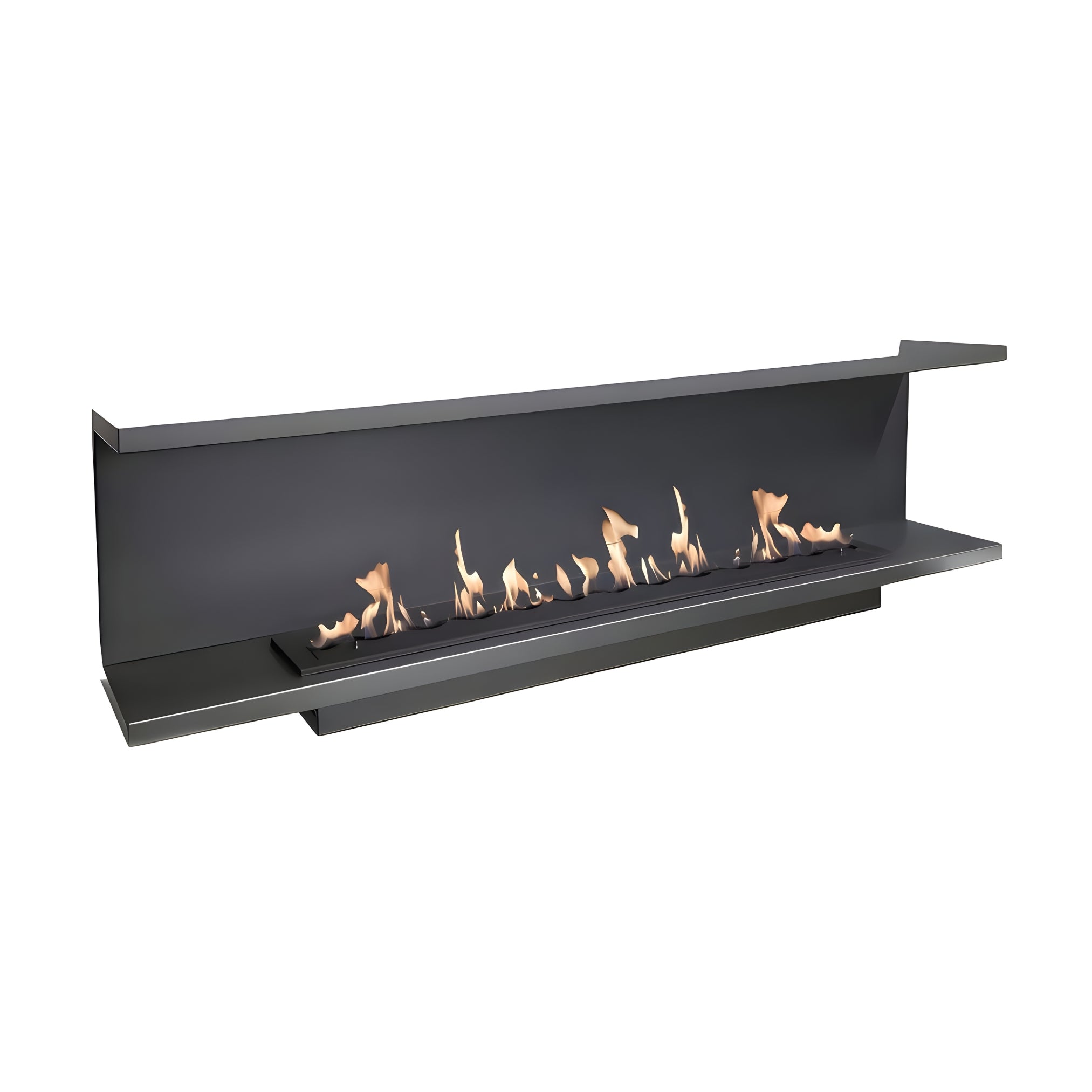 Made Three-sided built-in fireplace 80 cm