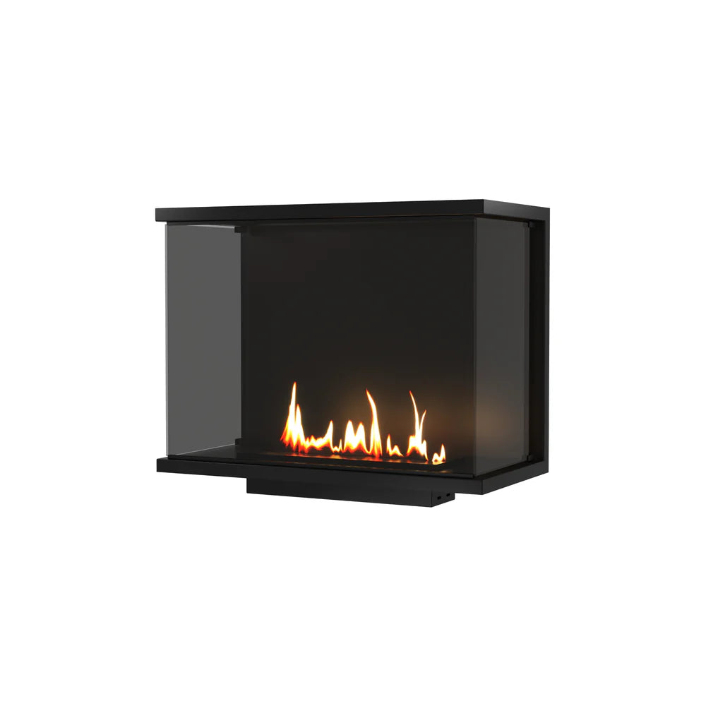 Made Three-sided Built-in Fireplace Full Glass 80 cm