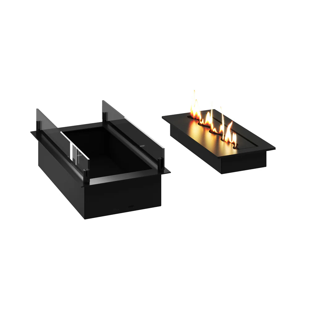 Image of Solo Insert Fireplace With Glass 70 cm