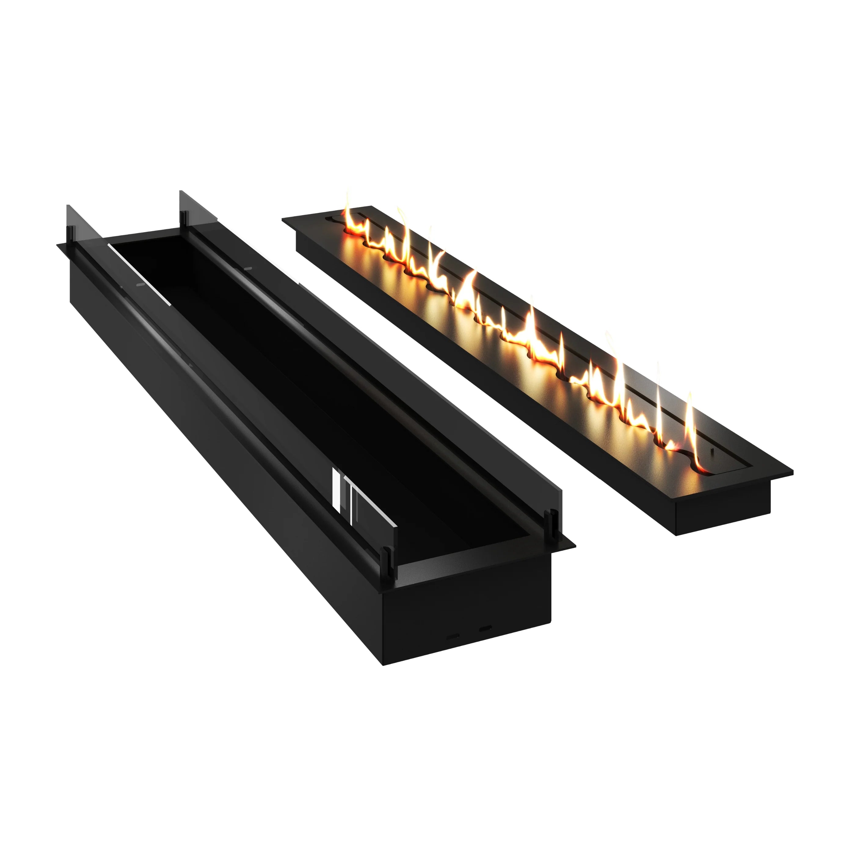 Image of Solo Insert Fireplace With Glass 170 cm