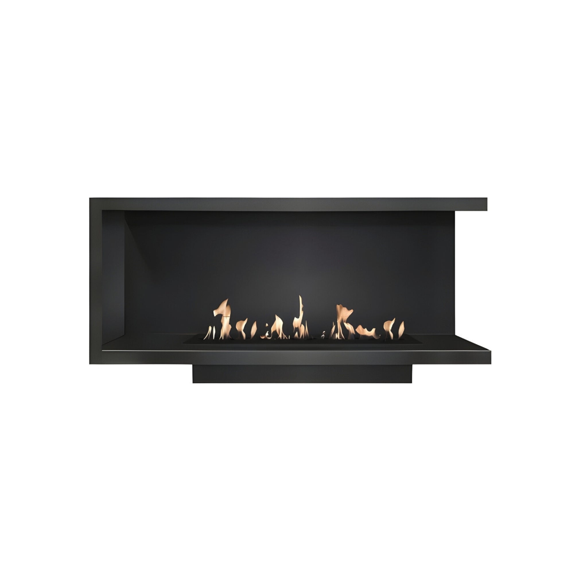 Base Right Built-in Corner Fireplace 90 cm