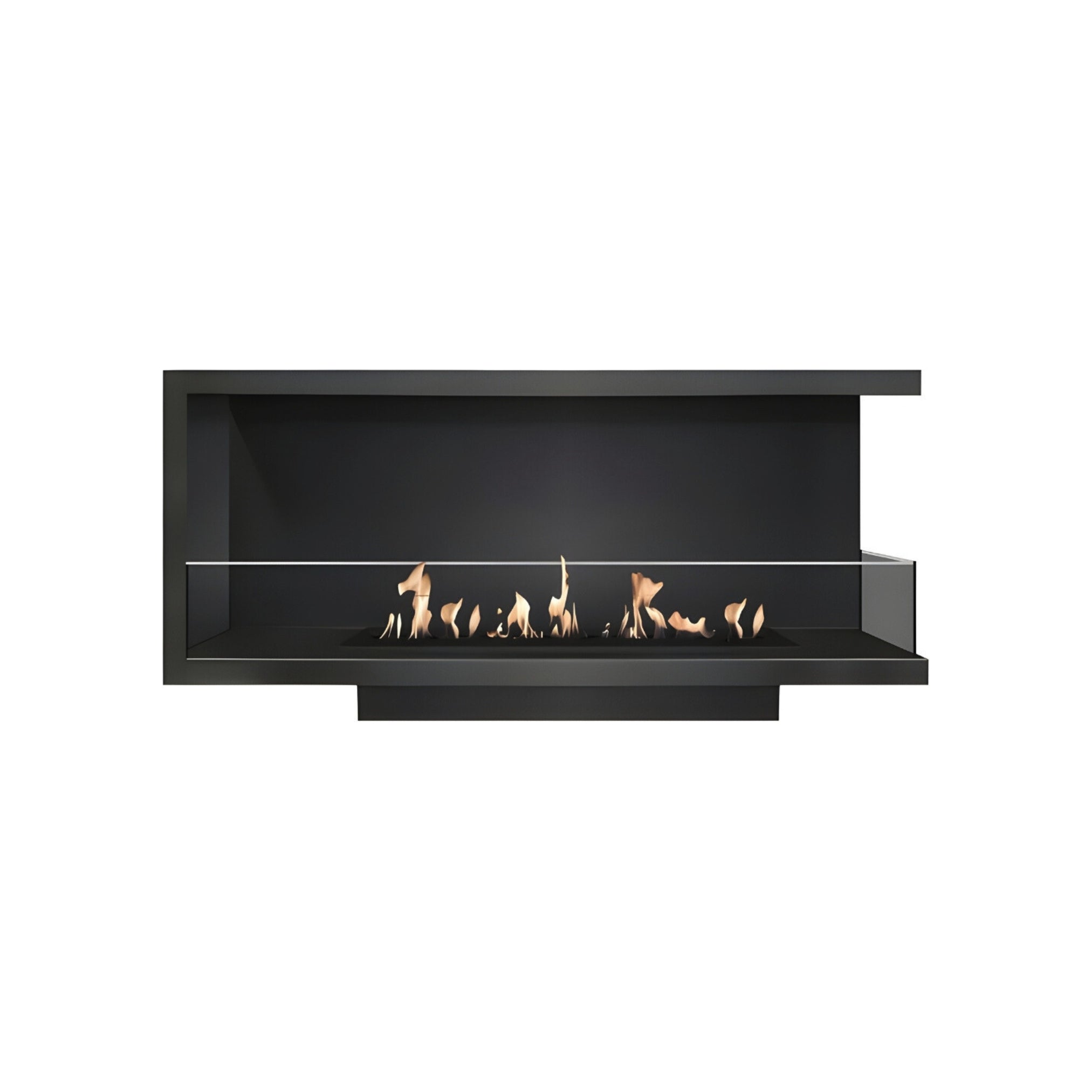 Base Right Built-in Corner Fireplace 90 cm